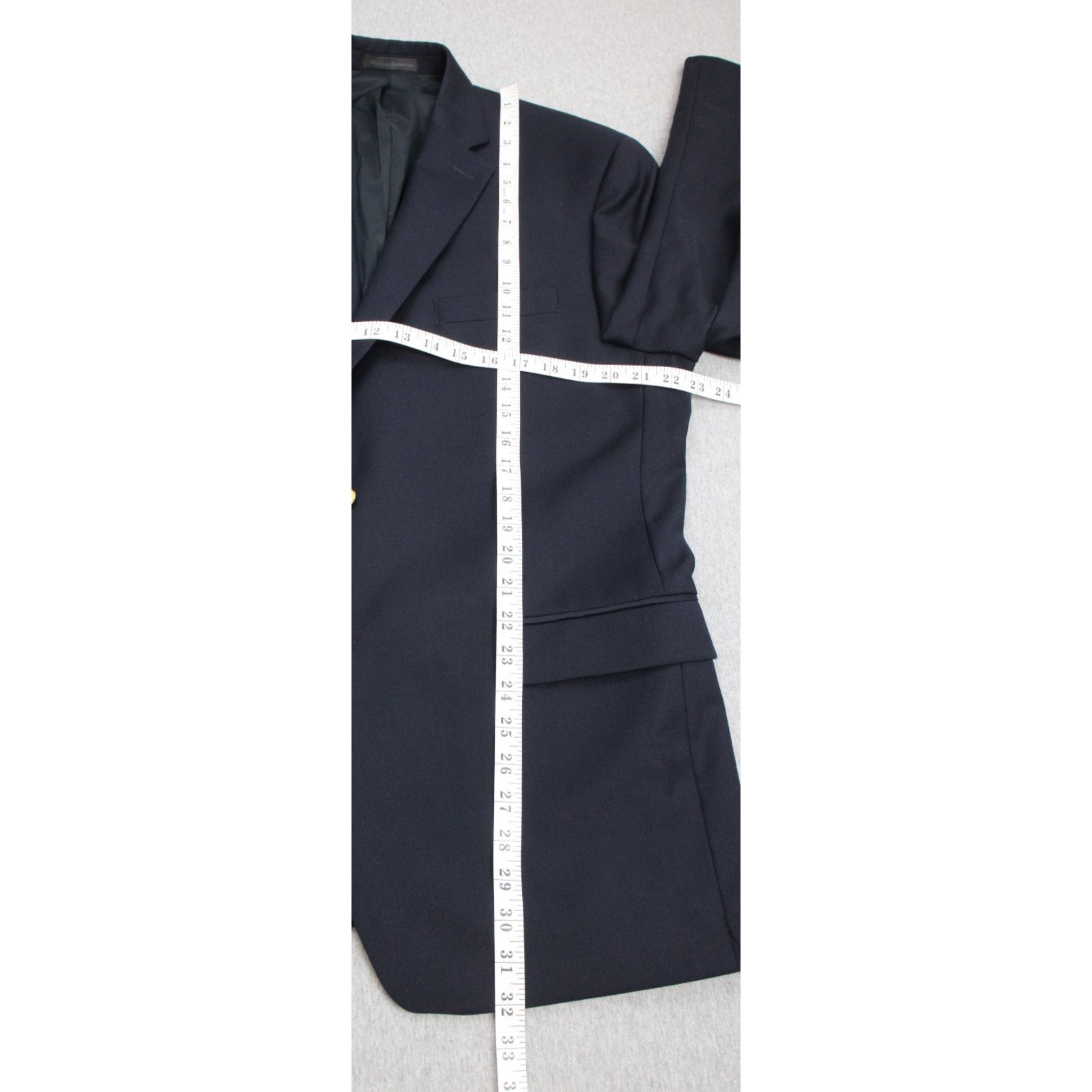 Lauren Ralph Lauren Lauren Ralph Lauren Blazer Mens 43R Navy Blue 100% Wool Size 42R - 9 Thumbnail