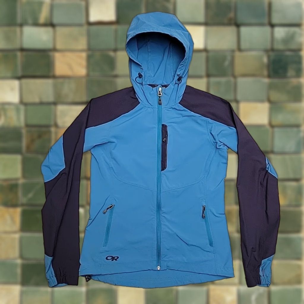 Outdoor Research VINTAGE Outdoor Research Jacket Womens XS Blue Hooded Softshell Hiking Climbing Trail Size XS / US 0-2 / IT 36-38 - 1 Thumbnail