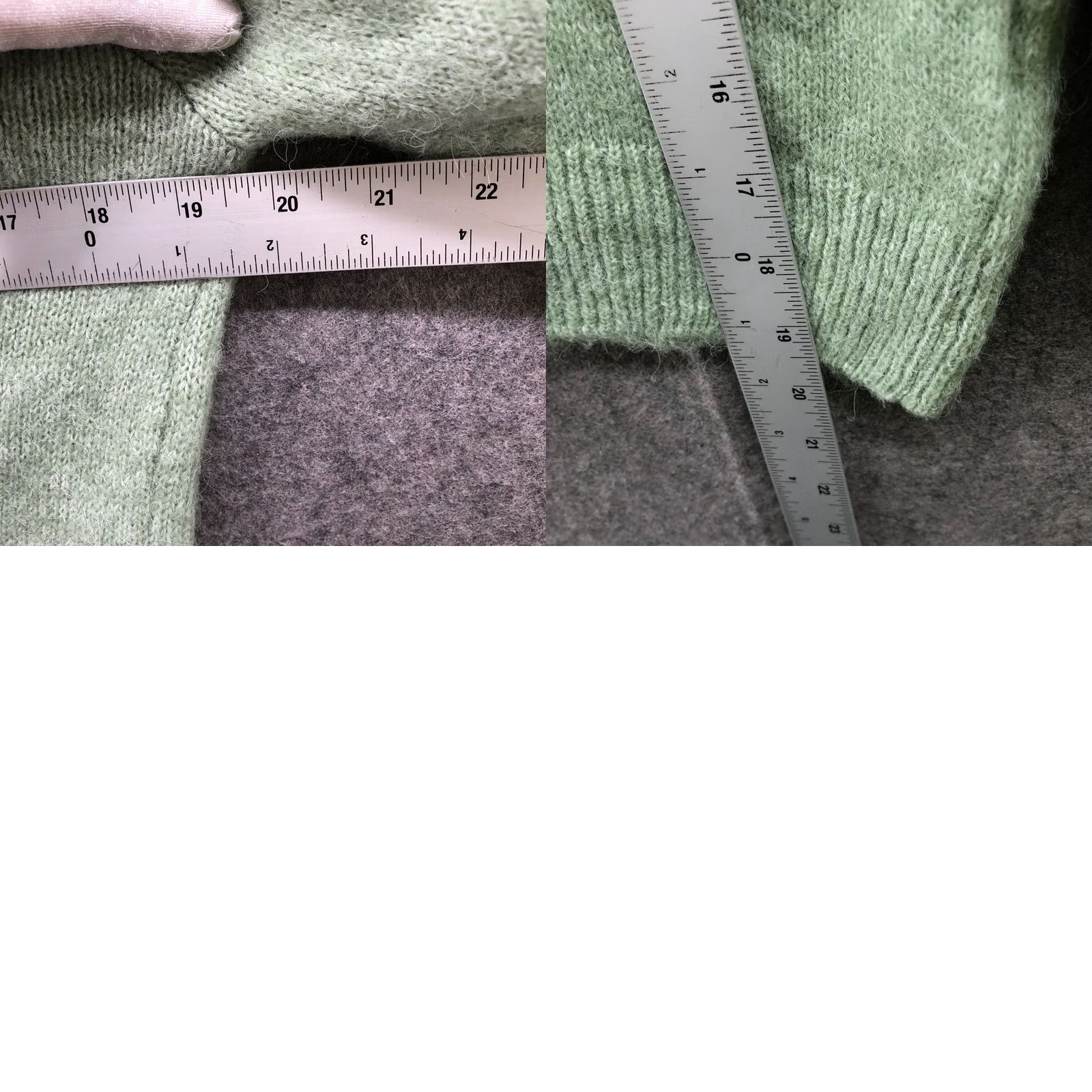 Mango Mango Cardigan Puff Sleeve Womens M Sage Green Pearl Button V-Neck Soft Knit Lightweight Counter Size M / US 6-8 / IT 42-44 - 8 Thumbnail