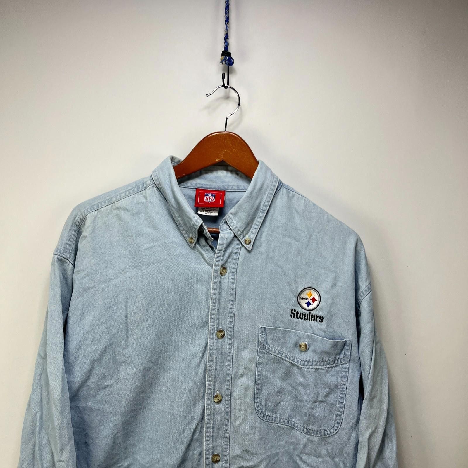 Other Vintage Pittsburgh Steelers NFL Button Up Shirt Large Size ONE SIZE - 2 Thumbnail