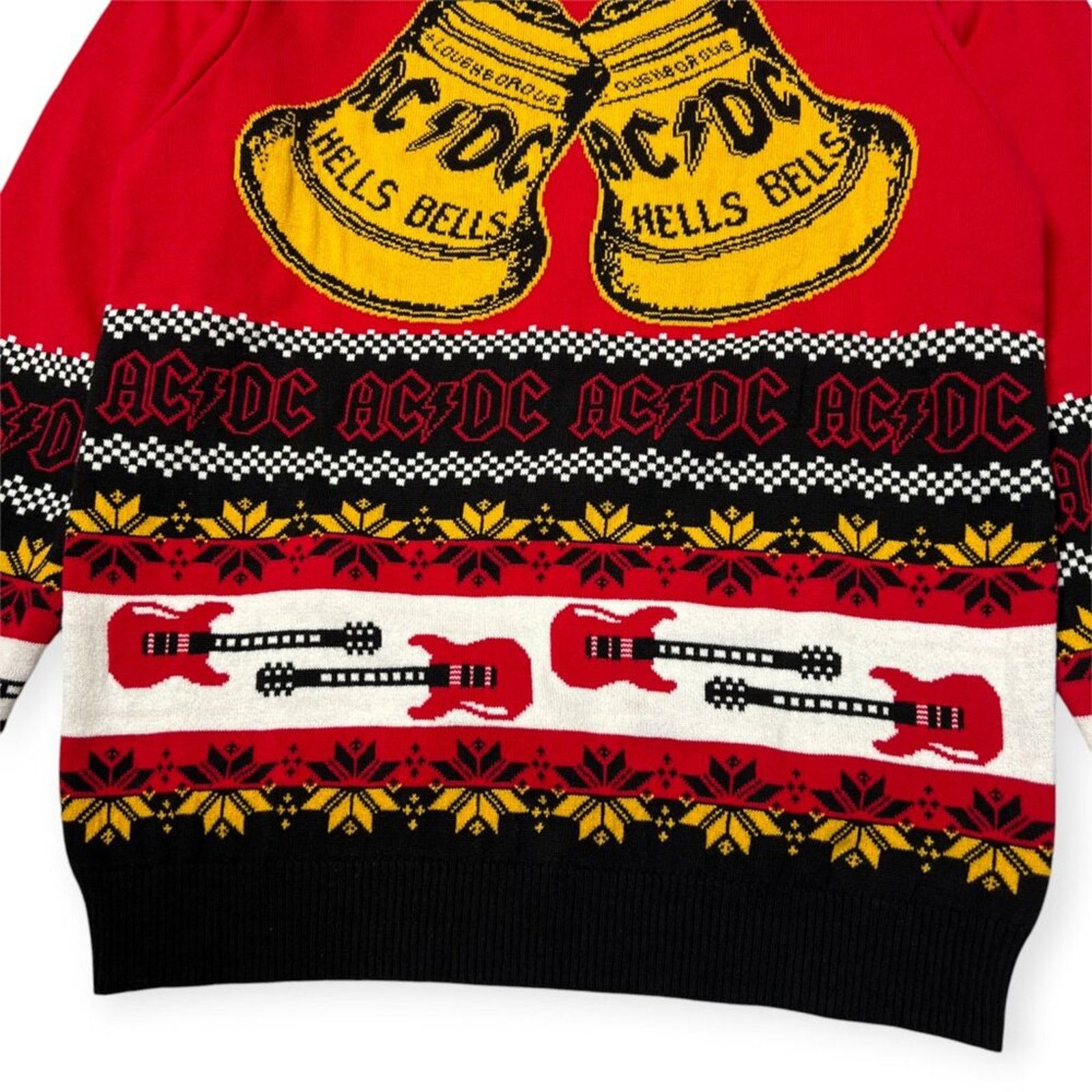 AC/DC AC/DC Hells Bells Ugly Christmas Sweater Red Black M Size US M / EU 48-50 / 2 - 5 Thumbnail
