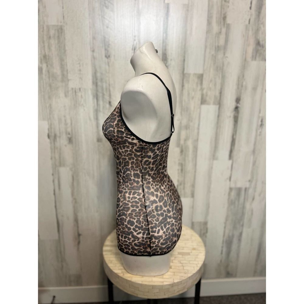 Other Leopard Mesh Slip Dress Women’s Size L – Sheer Stretch Cami Size L / US 10 / IT 46 - 2 Thumbnail
