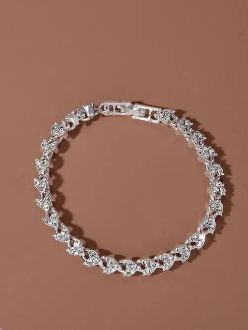 Jewelry × Vintage Retro Punk Rhinestone Link Bracelet Size ONE SIZE - 1 Thumbnail