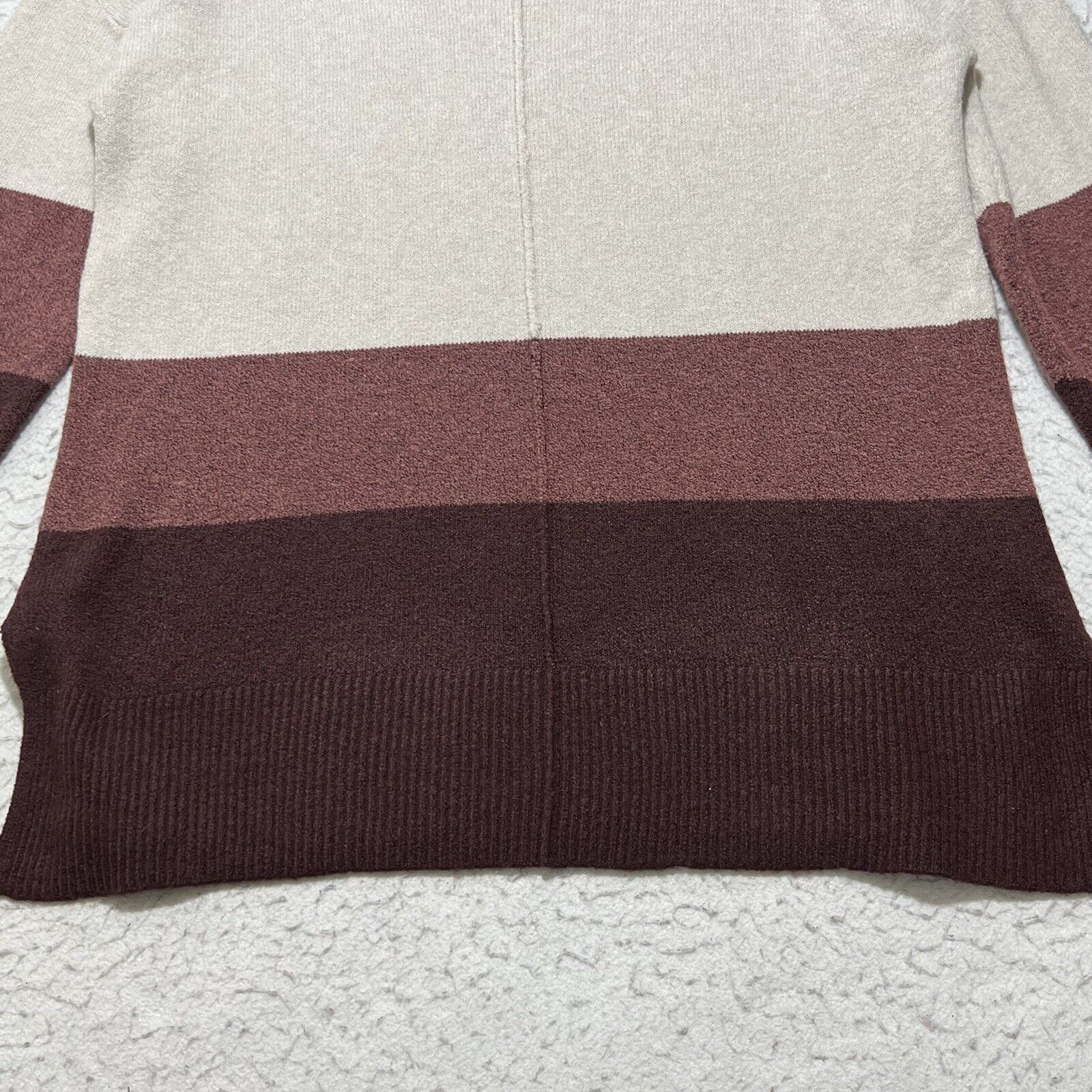 Other a.n.a Crewneck Sweater Burgundy Colorblock Pullover Size L / US 10 / IT 46 - 7 Thumbnail