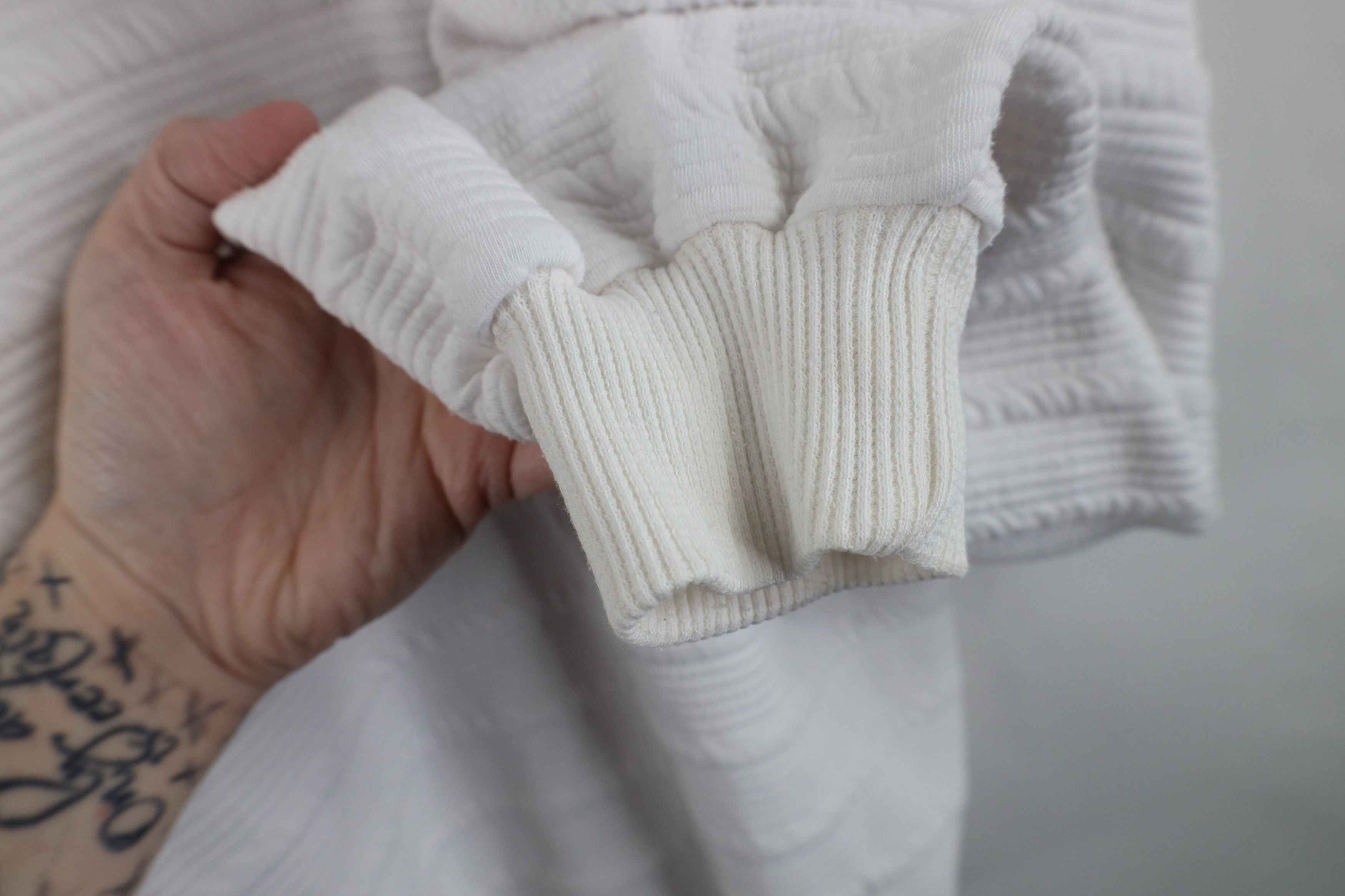 Vintage Vintage 90s Streetwear Ribbed Mock Neck Sweatshirt White Size US XL / EU 56 / 4 - 6 Thumbnail
