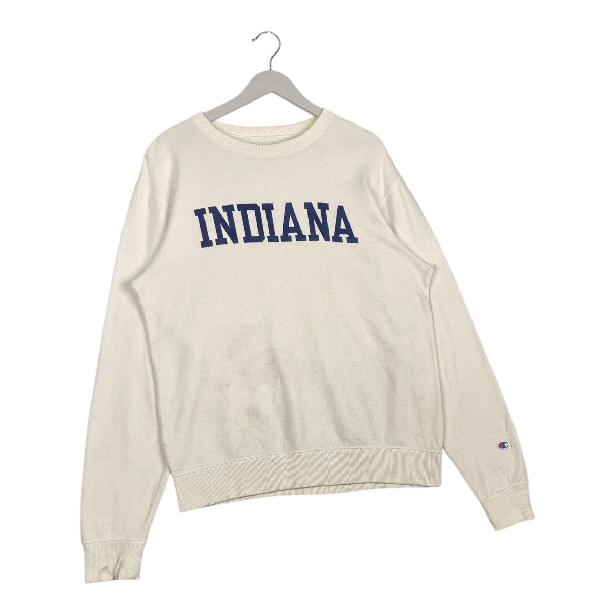 Champion × Vintage Vintage Champion Indiana Big Logo Crewneck Sweatshirt White Size US L / EU 52-54 / 3 - 3 Thumbnail