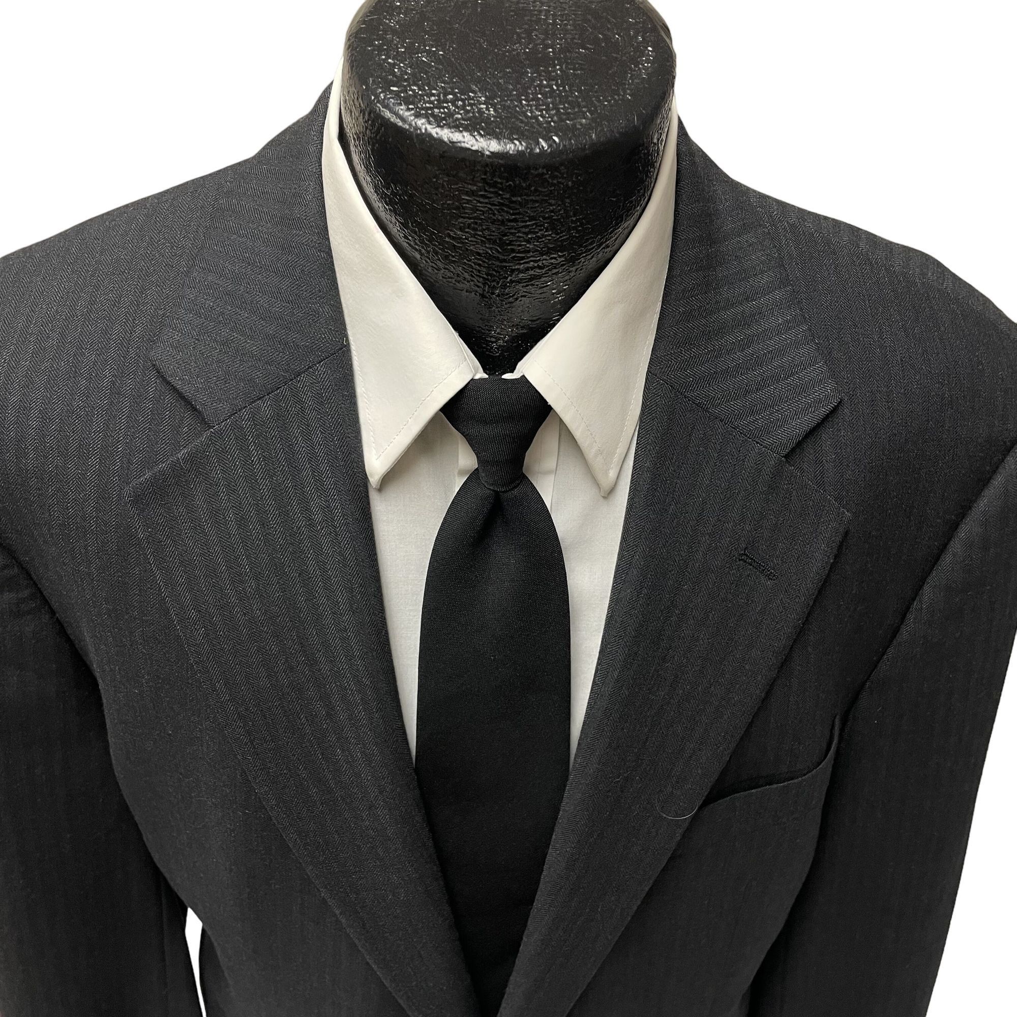 Brooks Brothers Brooks Brothers 346 Black HERRINGBONE Stretch Sport Coat Size 42R - 2 Thumbnail