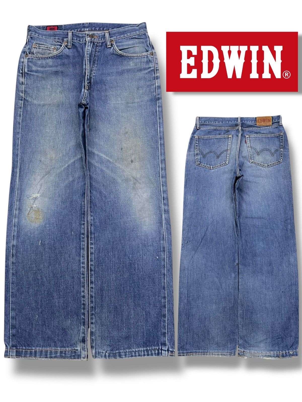 Edwin Loose Edwin 503z Japan - Faded Rusty Wash Jeans Size US 33 - 1 Thumbnail
