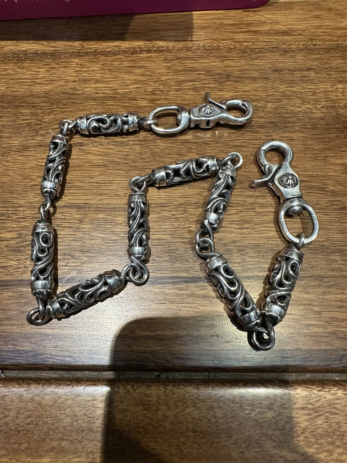 Pre-owned Chrome Hearts Wallet Jeans Chain In Silver