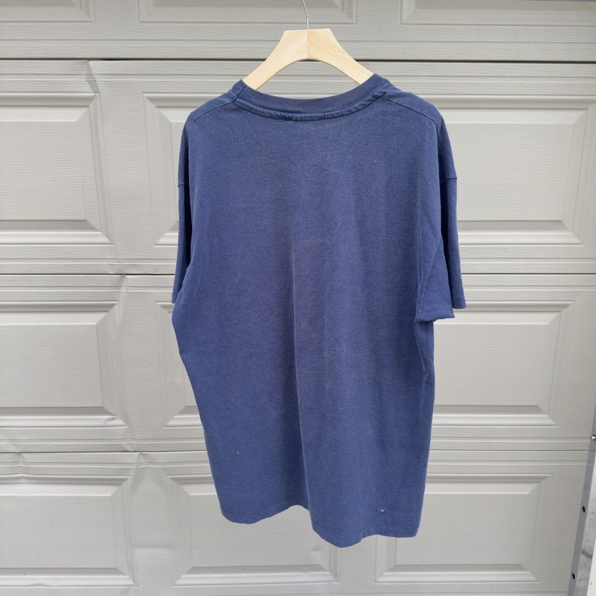Vintage Vintage Sun Faded Blue Pocket Tee Shirt ERD Grunge Chrome Size US XL / EU 56 / 4 - 2 Thumbnail