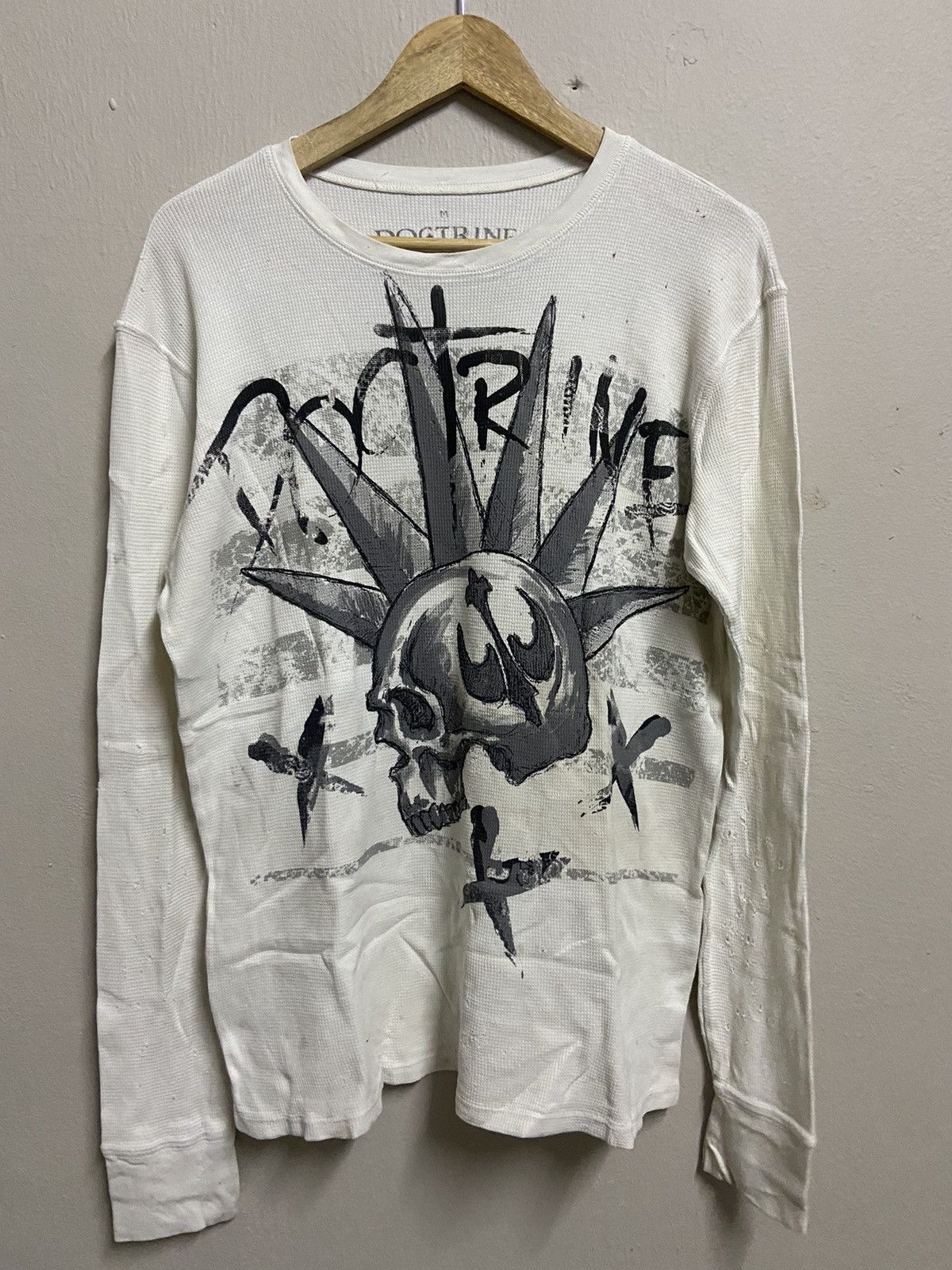 Affliction × Ed Hardy Distress Rare Doctrine punk Tshirt Size US M / EU 48-50 / 2 - 1 Thumbnail