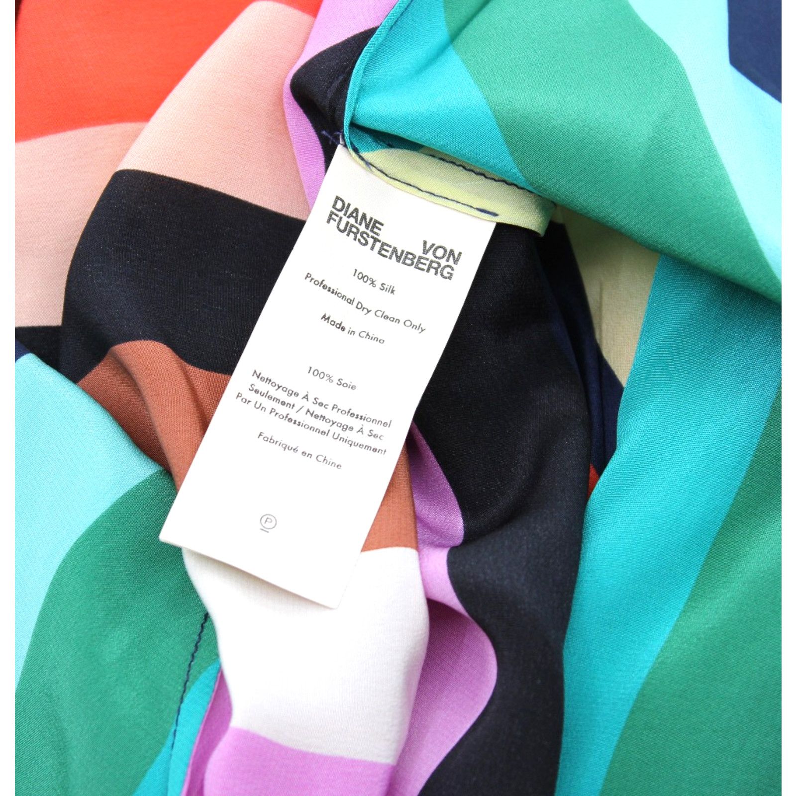 Diane von Furstenberg DIANE VON FURSTENBERG Tilly Silk Chevron Midi Wrap Dress S Size S / US 4 / IT 40 - 6 Thumbnail