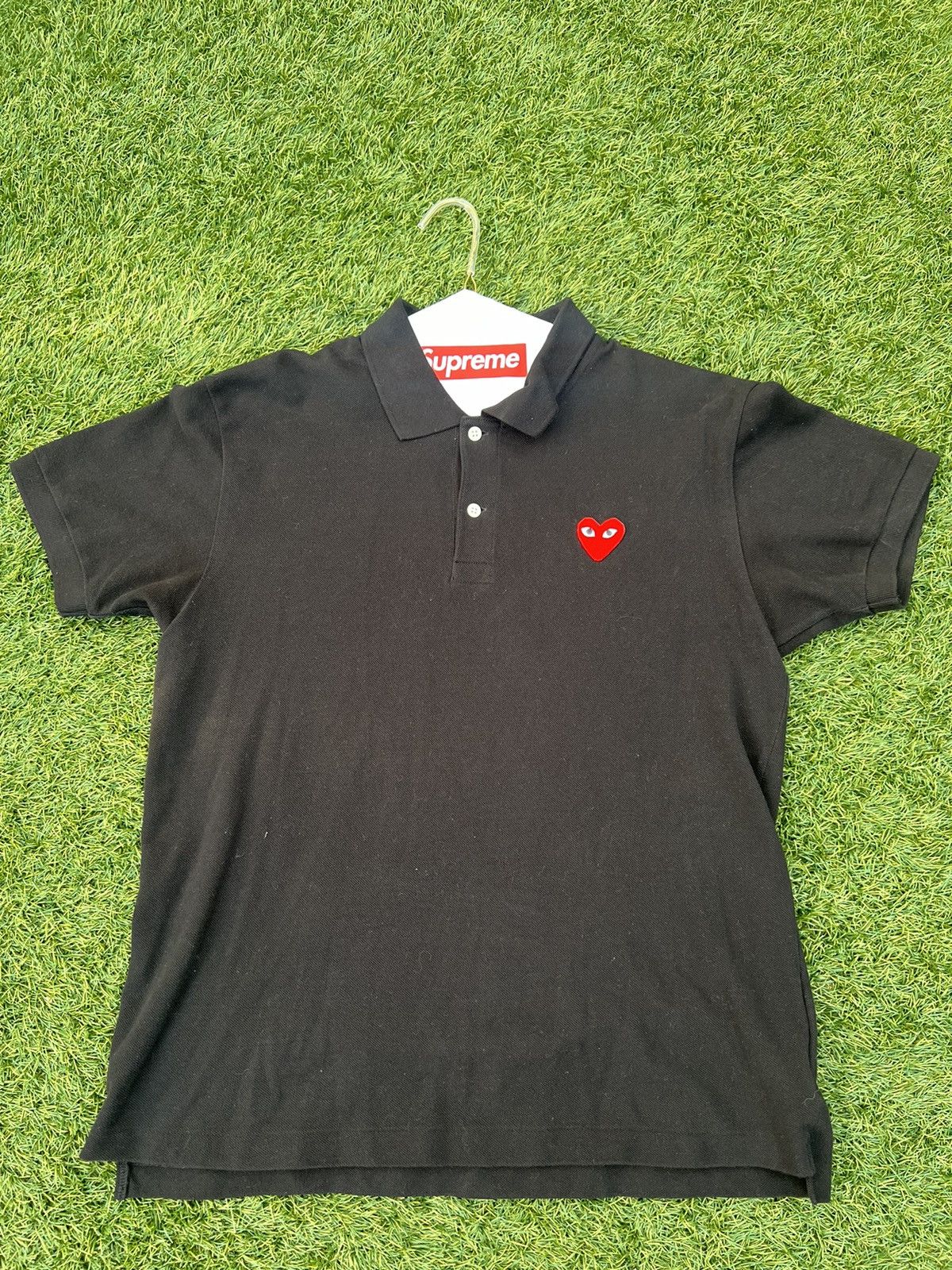 Comme des Garcons PLAY Comme Des Garcon Play Polo (big face) Size US L / EU 52-54 / 3 - 2 Thumbnail