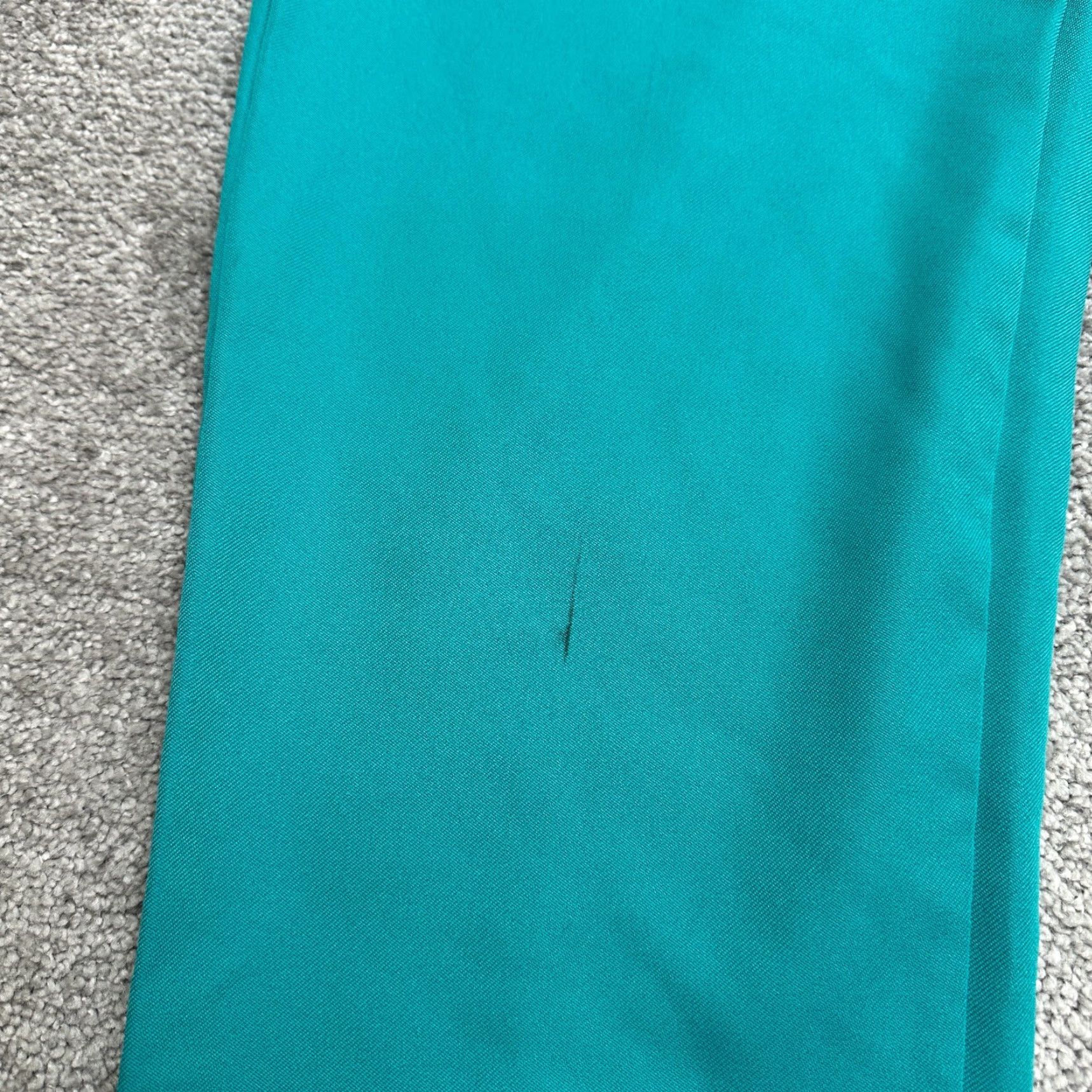 Vintage VINTAGE Bending Easy Dress Pants Women 12 Green High Rise Trouser Elastic Waist Flat Front 29in Inseam Size 34" / US 12 / IT 48 - 4 Thumbnail