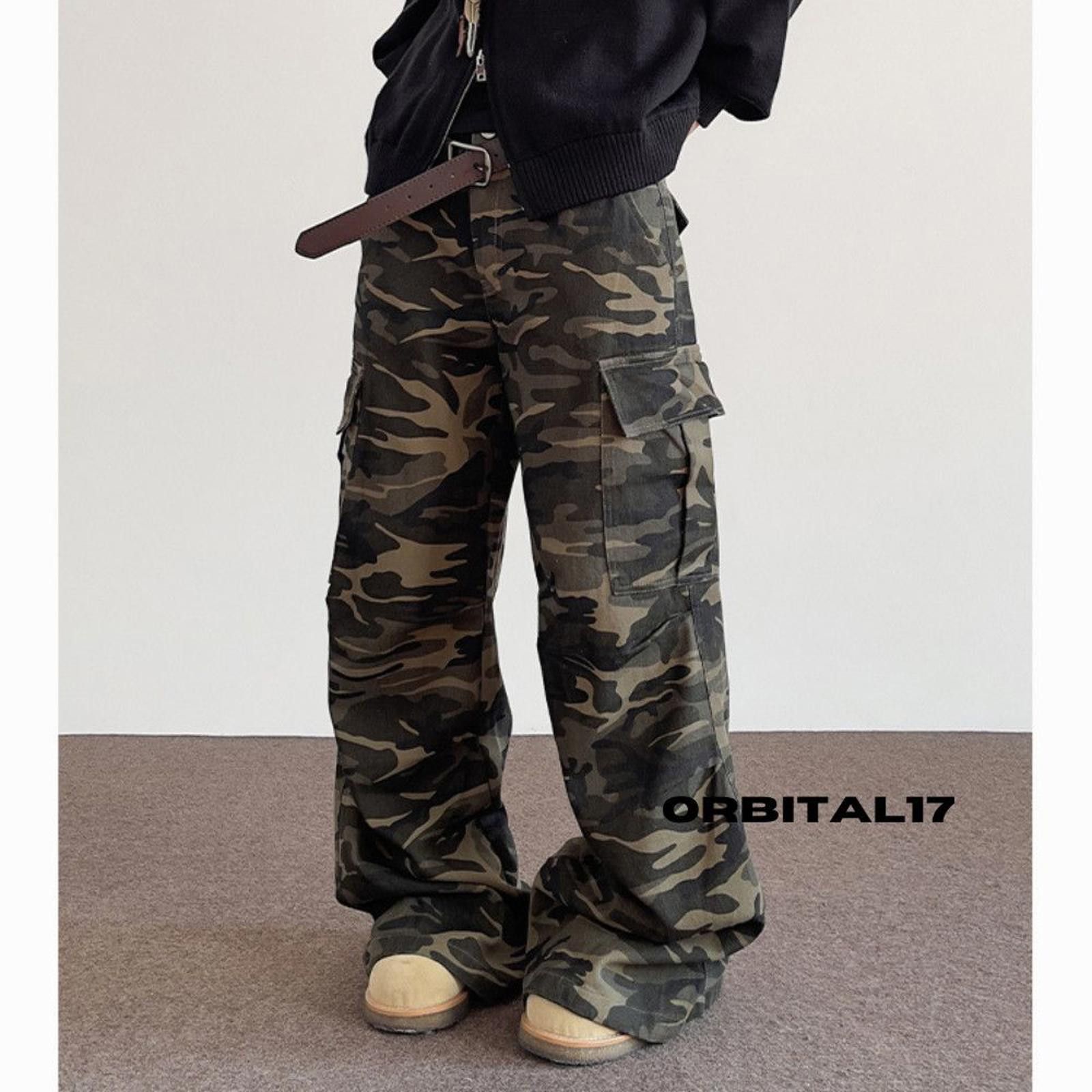 Vintage Camo Cargo Baggy Flared Pants Size US 32 / EU 48 - 2 Thumbnail