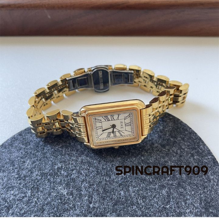 Jewelry Square Retro Vintage Gold Watch Size ONE SIZE - 2 Thumbnail