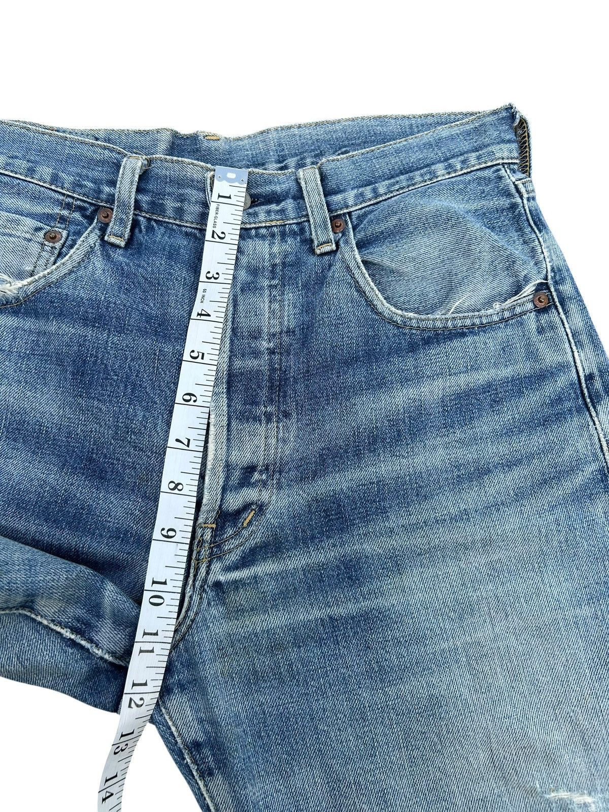 Kapital Vintage Levis Big E Selvedge Distressed Denim Jeans Size US 31 - 22 Thumbnail