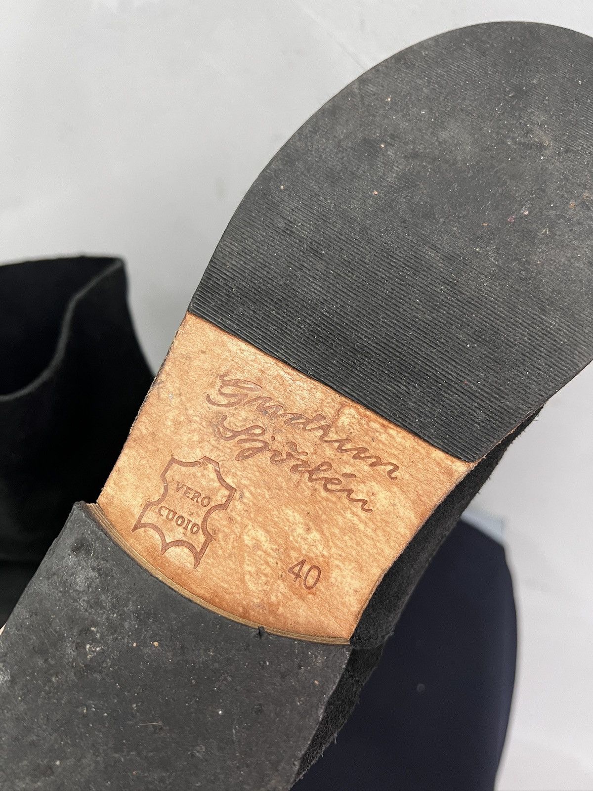 A.S.98 Ankle suede leather boots front zip guidi style gudrun Size US 7.5 / EU 40-41 - 10 Thumbnail