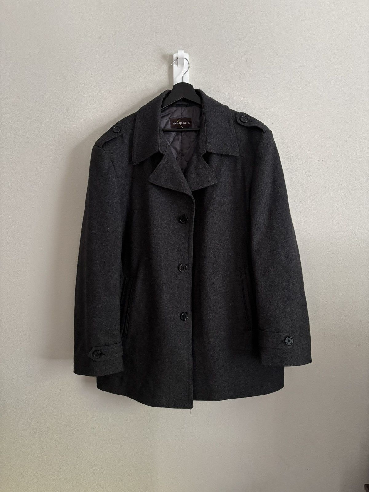 Michael Kors Wool Blend Dark Grey Coat