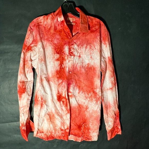 Reiss Reiss Shirt Pink Red Tie Dye Button up Size Large Long Sleev Size US L / EU 52-54 / 3 - 3 Thumbnail