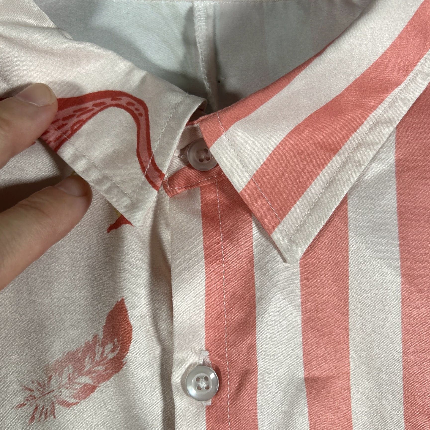 Pinko VATPAVE Pink Flamingo Hawaiian Shirt Mens Casual Short Sleeve Button Down XXL Size US XXL / EU 58 / 5 - 2 Thumbnail