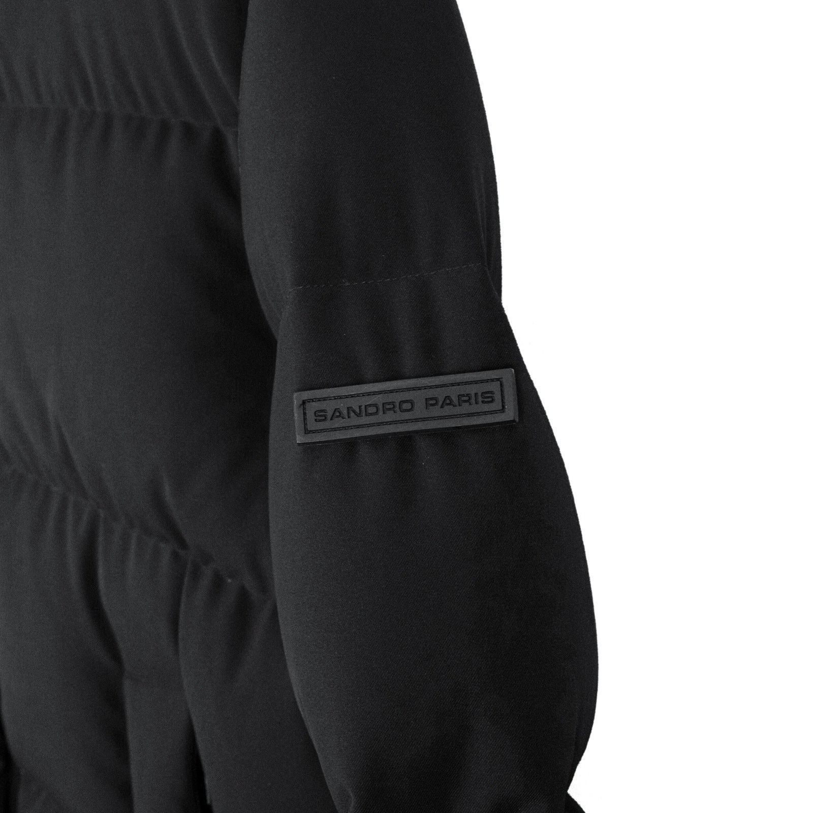 Sandro Sandro Paris Matte Black Sleeve Logo Down Puffer Jacket Size US XL / EU 56 / 4 - 7 Thumbnail