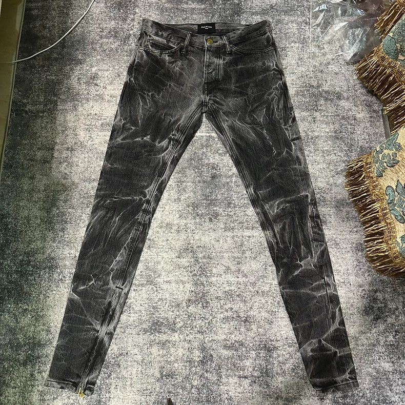 Fear of God Fear of God Black Water Ripple Denim - dmc Size US 29 - 1 Thumbnail