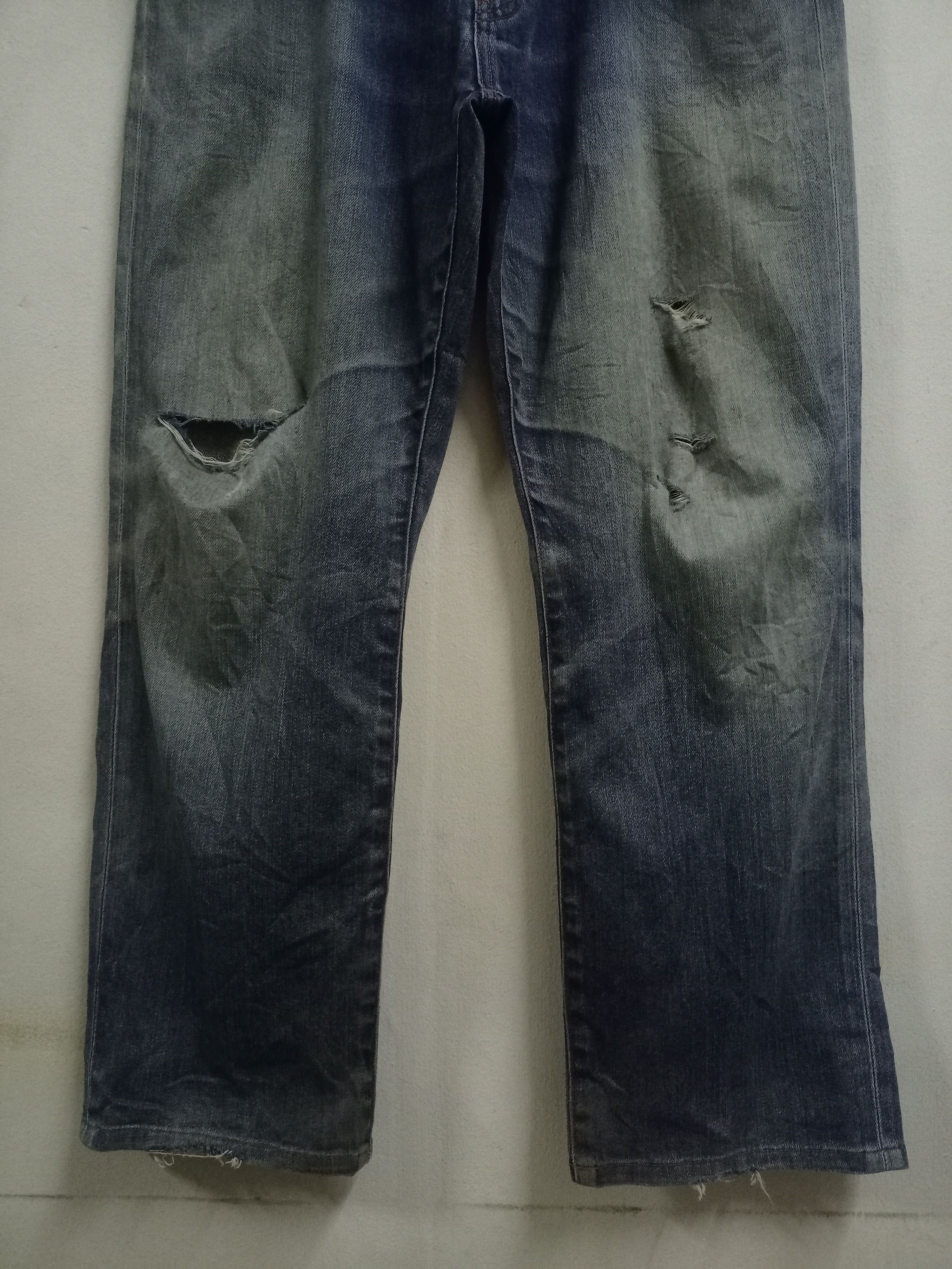 Japanese Brand × Uniqlo Vintage Japanese Uniqlo Mud Wash Baggy Jeans 35x29 Size US 35 - 6 Thumbnail