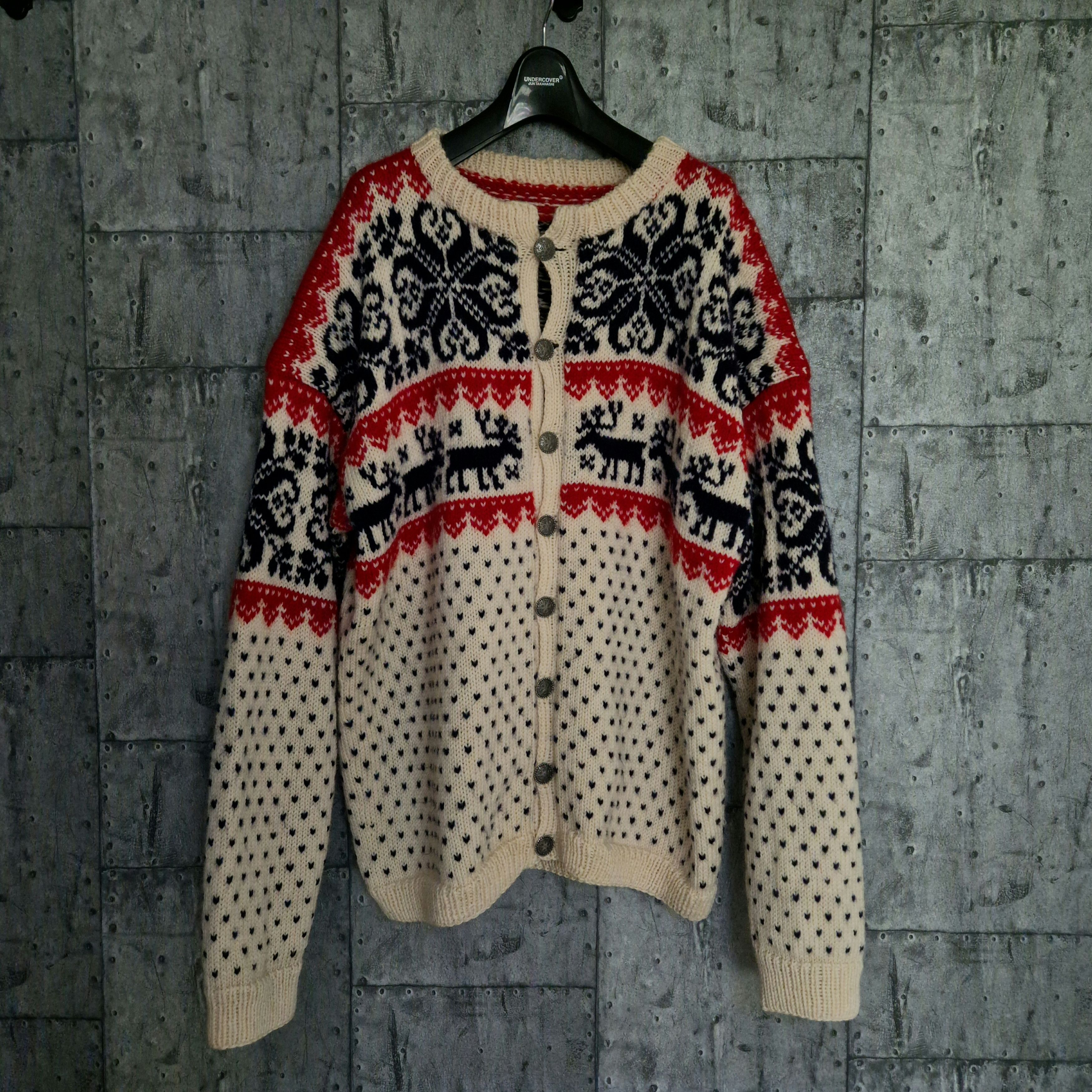 Other Vintage Handknitted Norwegian Cardigan Size US XL / EU 56 / 4 - 1 Thumbnail