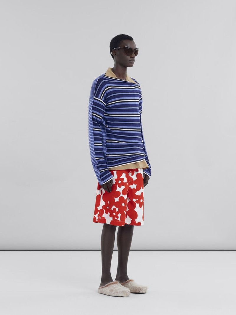Marni o1f1d3z0326 Bermuda Shorts in White/Red Size US 36 / EU 52 - 5 Thumbnail