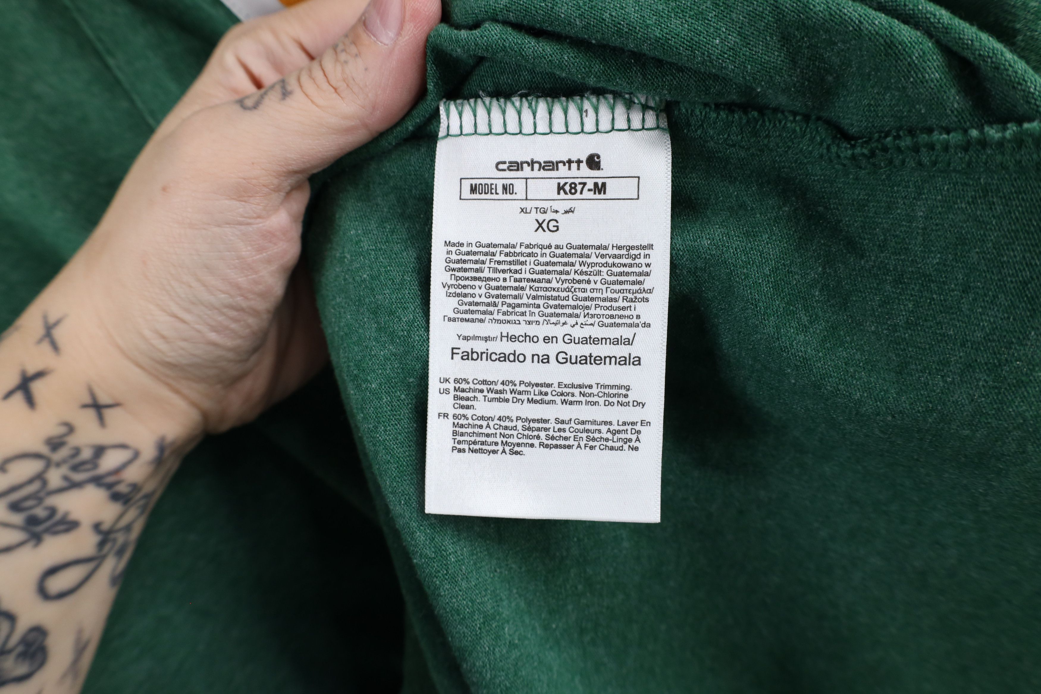 Carhartt Vintage Carhartt Out Loose Fit Pocket T-Shirt Heather Green Size US XL / EU 56 / 4 - 7 Thumbnail