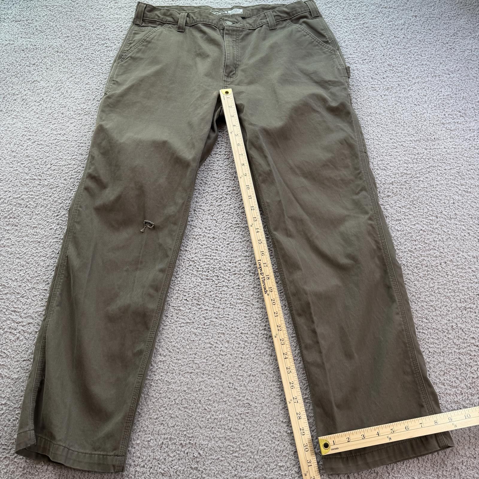 Carhartt Carhartt Relaxed Fit Twill Utility Work Pants 38x32 Gray Size US 38 / EU 54 - 4 Thumbnail