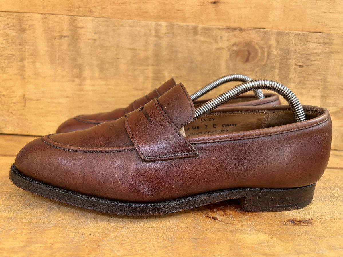 Crockett & Jones Crockett & Jones Eaton' Brown Leather Loafers Size UK 7 E Size US 8 / EU 41 - 4 Thumbnail