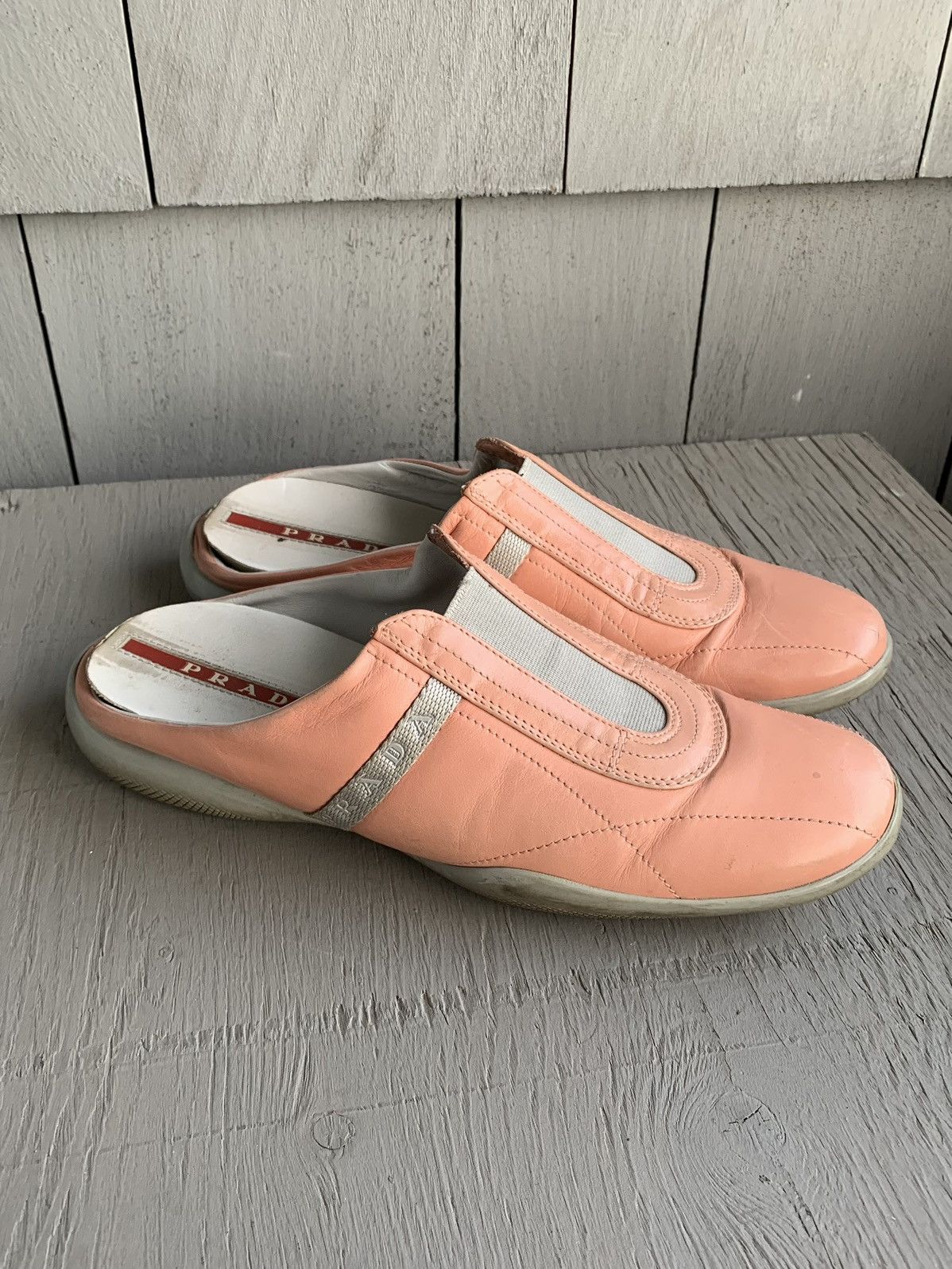 Prada × Vintage 2000s Prada Mules Y2K Sport Slip On Sneaker S/S Sport 3308 Size US 7.5 / IT 37.5 - 16 Thumbnail