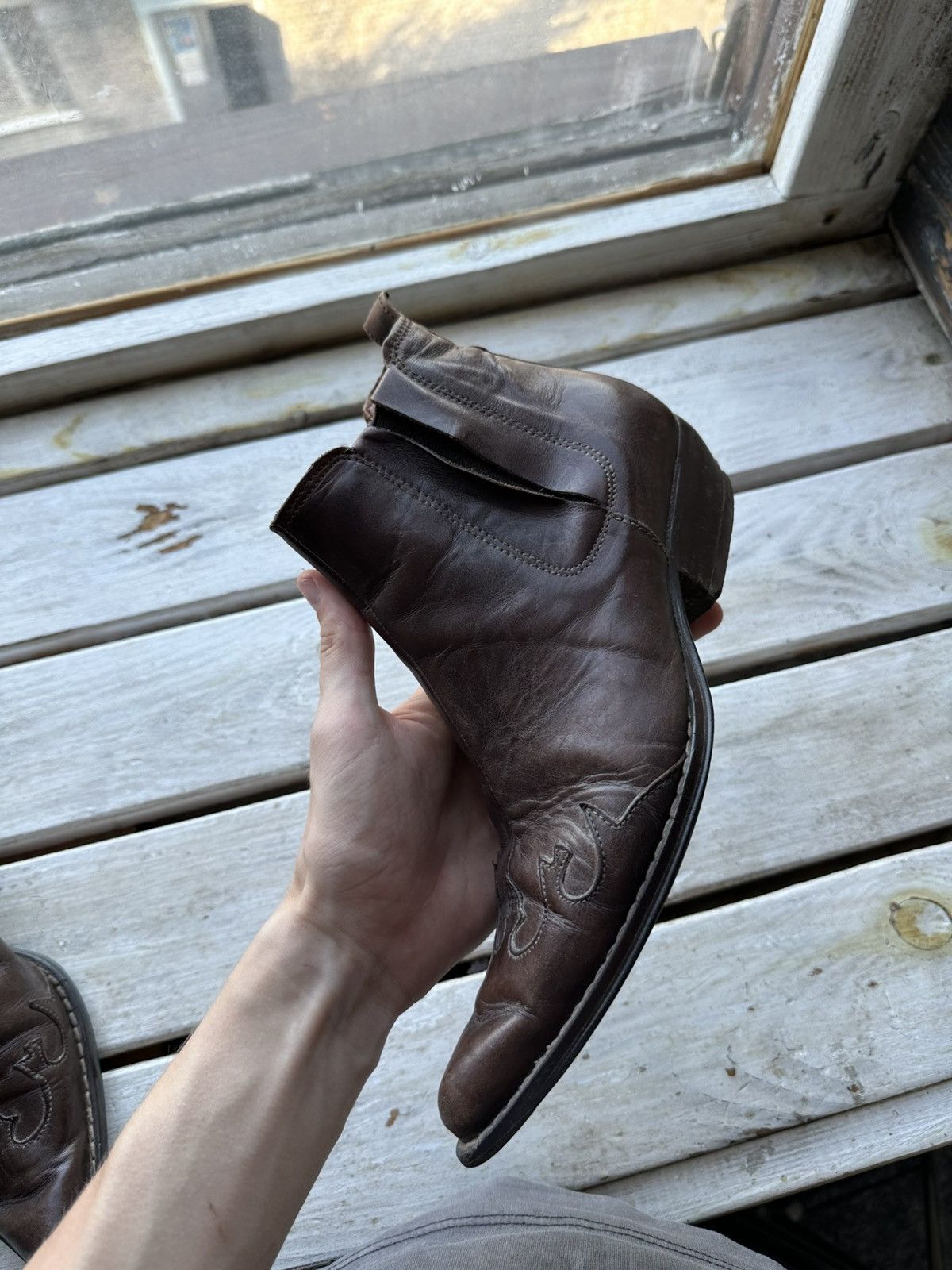 Other 🚨 WESTERN BROWN WOMEN Y2K BOOTS Y2K LEATHER SIZE 36 Size US 6 / IT 36 - 9 Thumbnail
