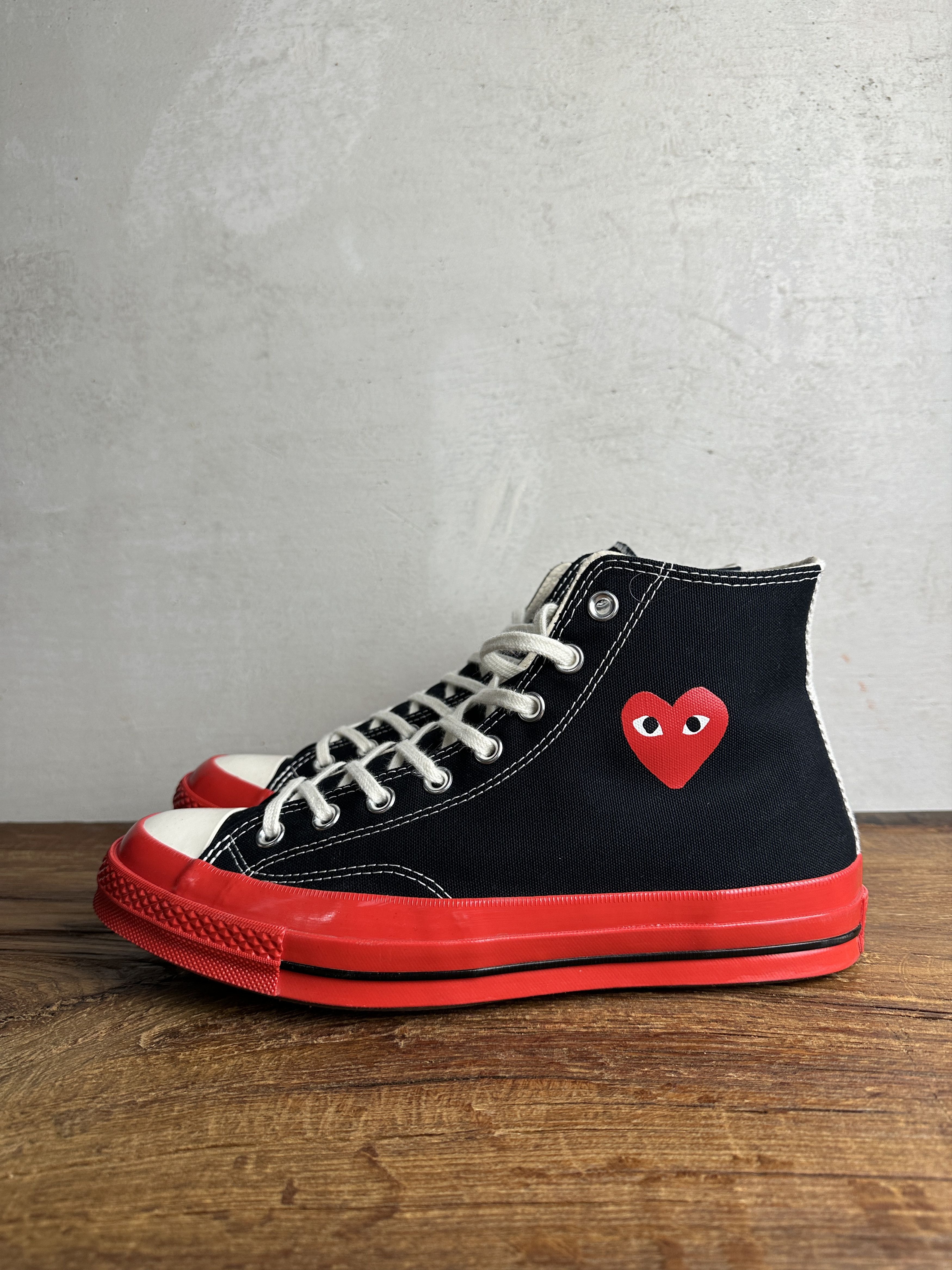 Comme des Garcons Comme des Garçons Play x Chuck 70 High 'Black Red' Sneakers Size US 10 / EU 43 - 4 Thumbnail