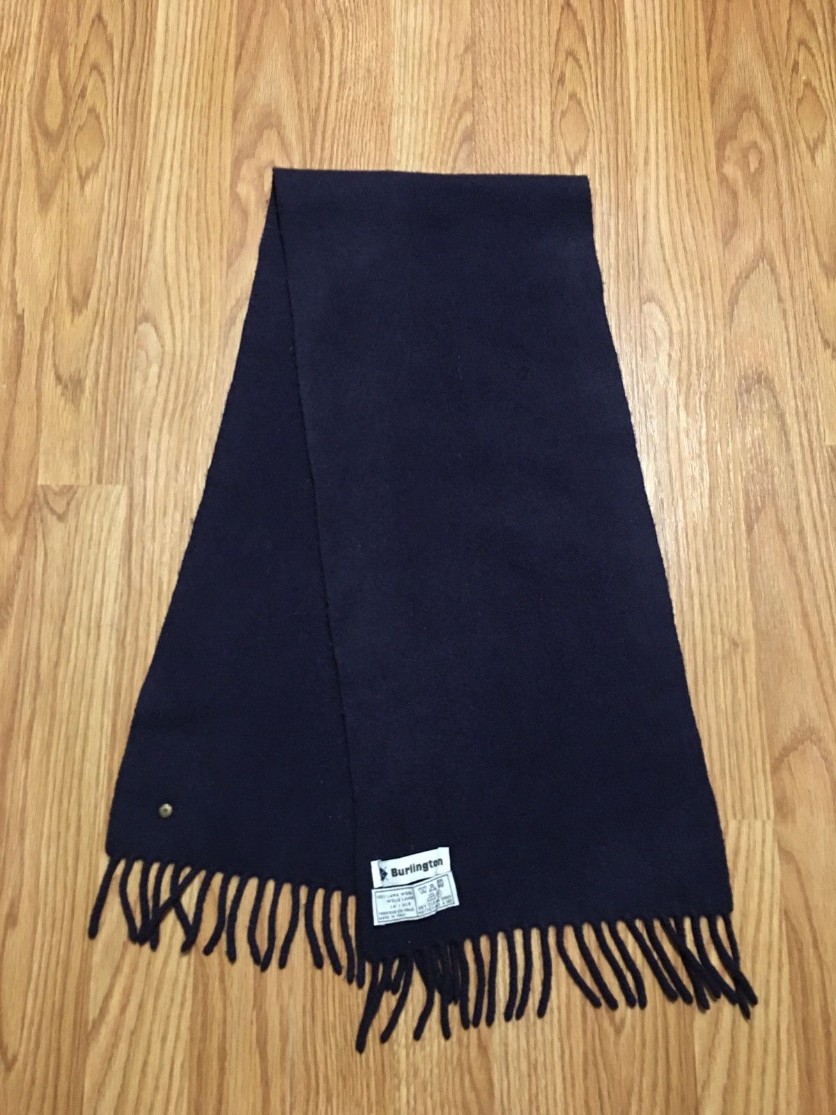 Burlington Burlington England Wool Navy Blue Mens Scarf Size ONE SIZE - 5 Thumbnail