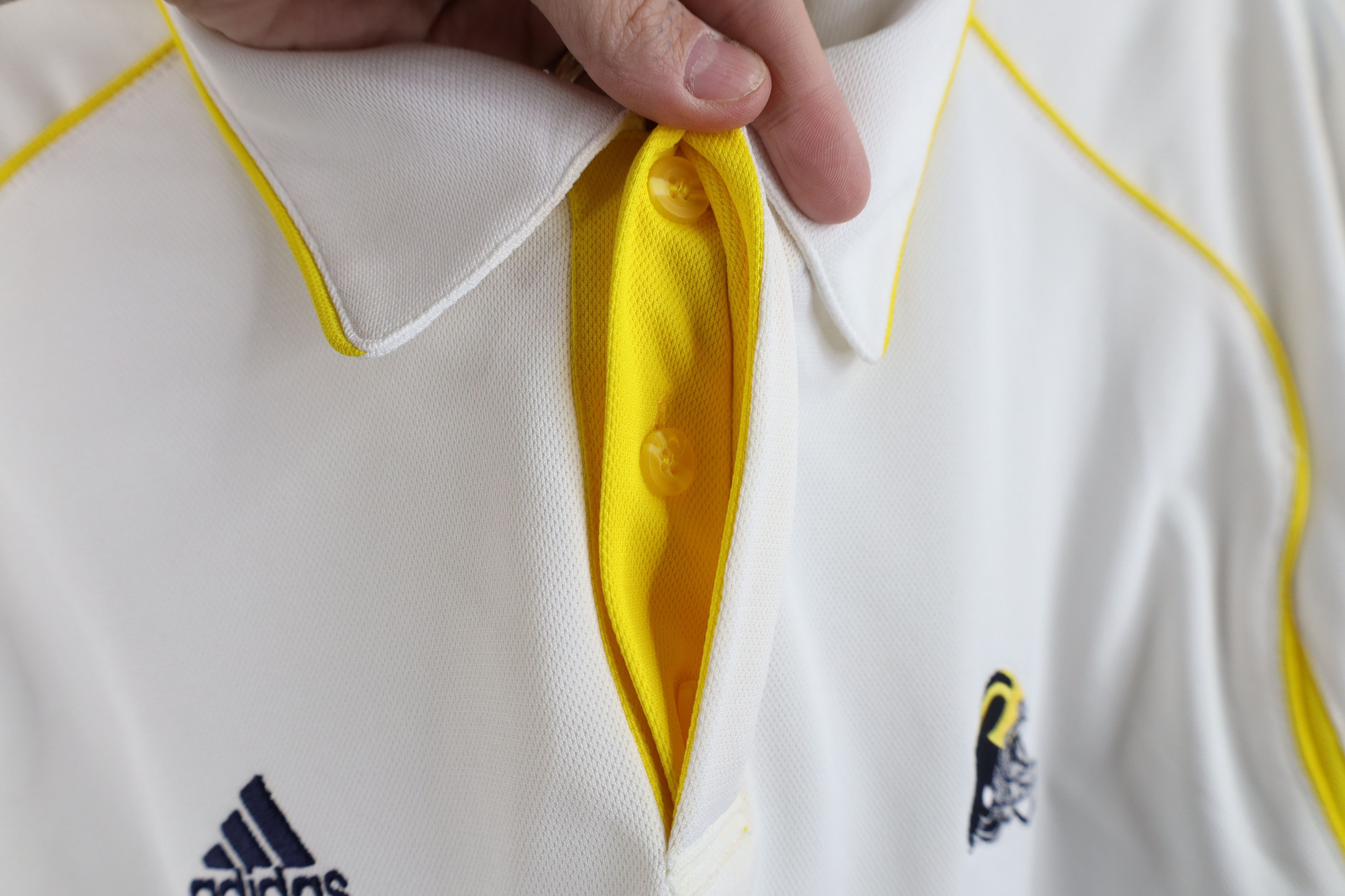 Adidas × Vintage Adidas University of Michigan Football Polo Shirt White Size US L / EU 52-54 / 3 - 8 Thumbnail