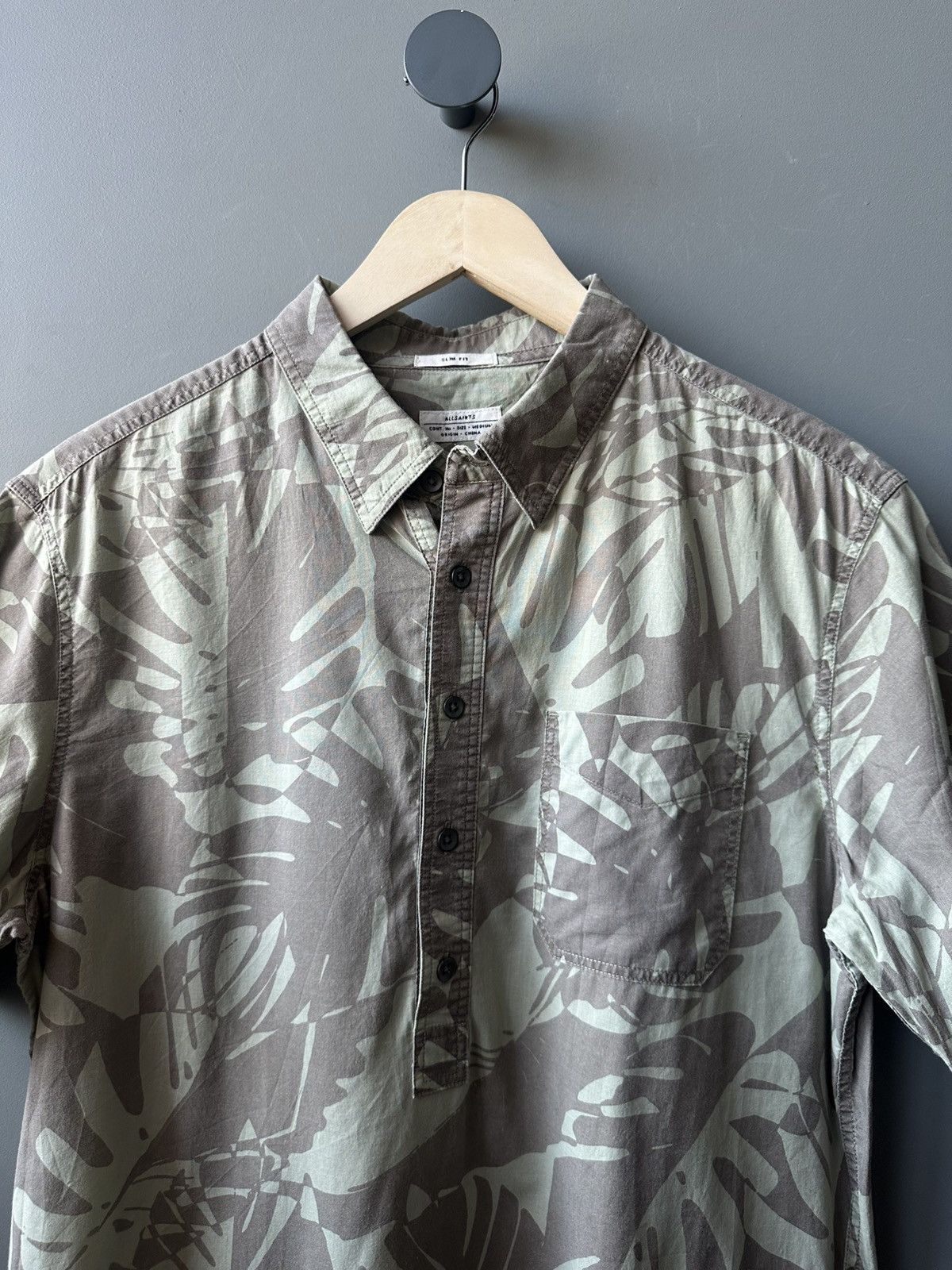 Allsaints Allsaints Palmae Printed Pullover Shirt Size M Size US M / EU 48-50 / 2 - 2 Thumbnail