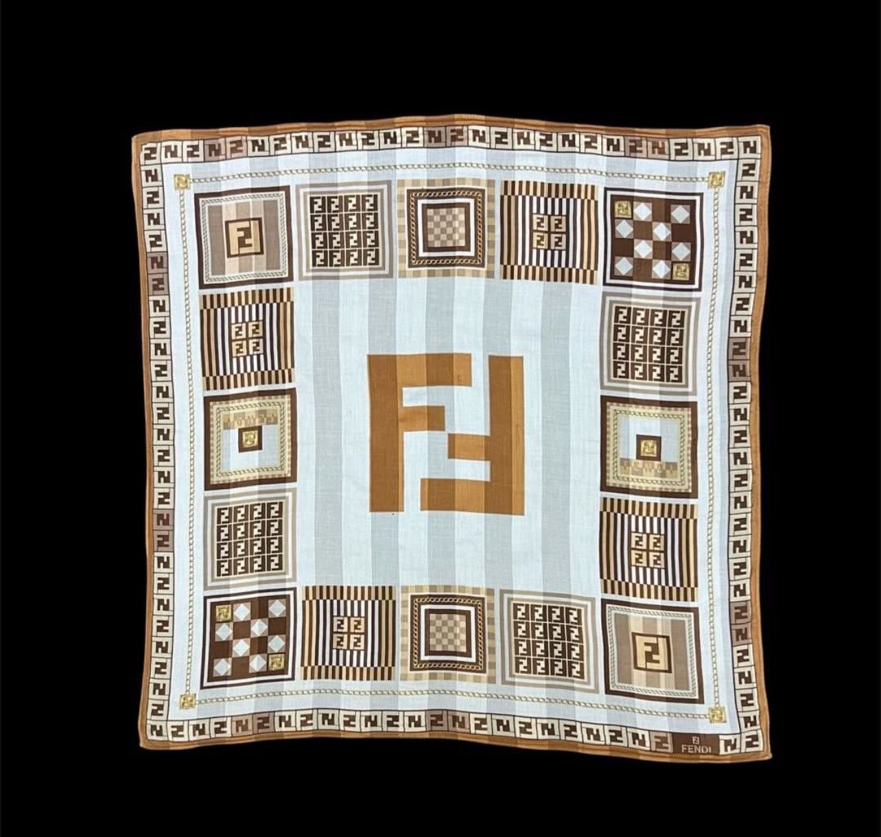 Vintage Vintage Fendi Mini Scarf Cotton Monogram G dragon Size ONE SIZE - 4 Thumbnail