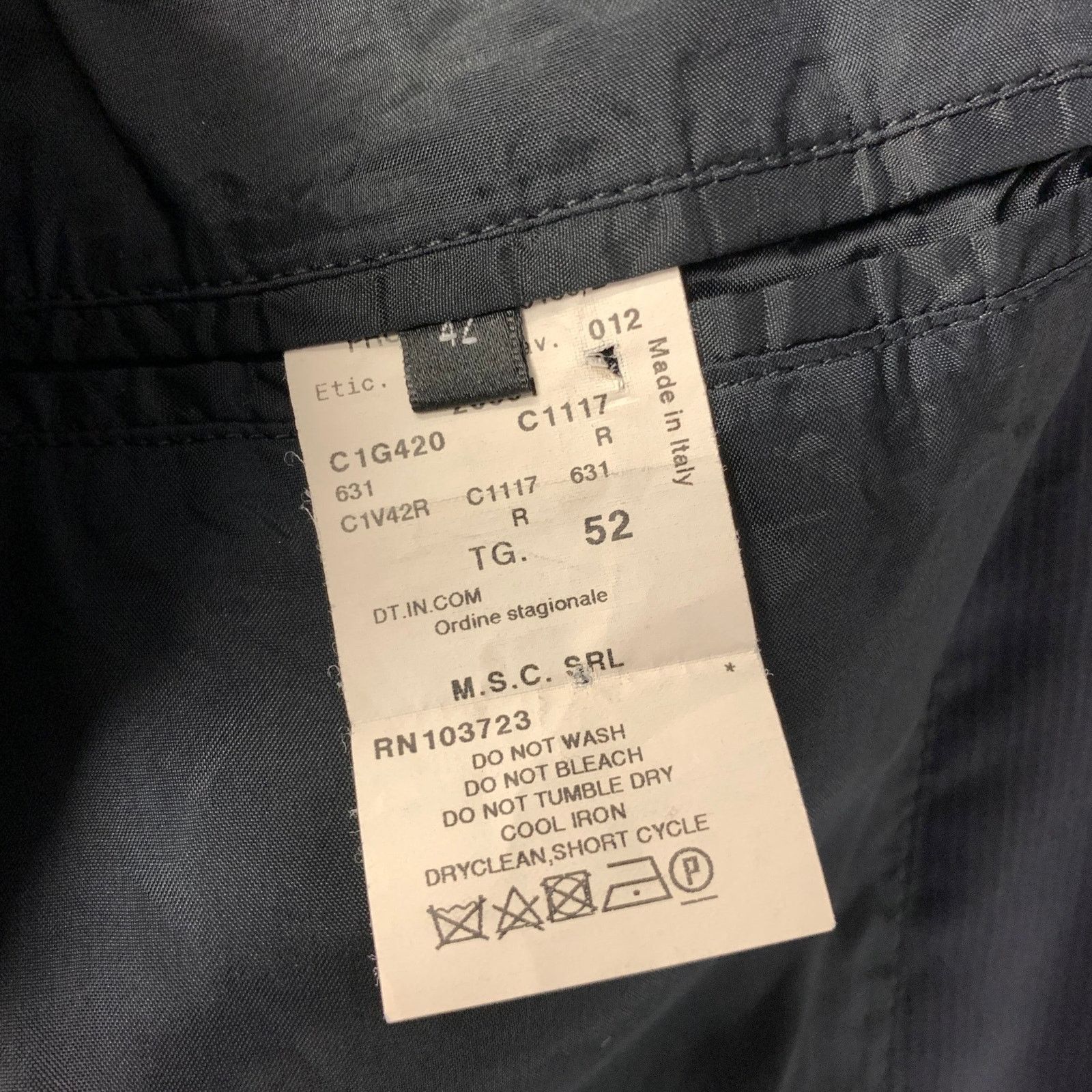 Emporio Armani EMPORIO ARMANI Black Pinstripe Wool Notch Lapel Sport Coat Size 42R - 6 Thumbnail