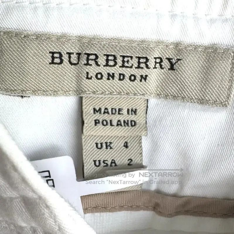 Burberry Burberry White Cotton Skirt for Women. Size 23" - 3 Thumbnail