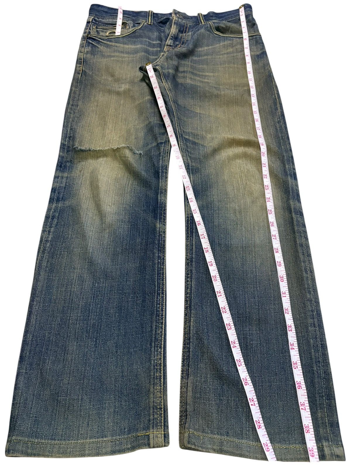 Japanese Brand Vintage Japanese Brand Mud Wash Distressed Loose Jeans Size US 32 / EU 48 - 13 Thumbnail