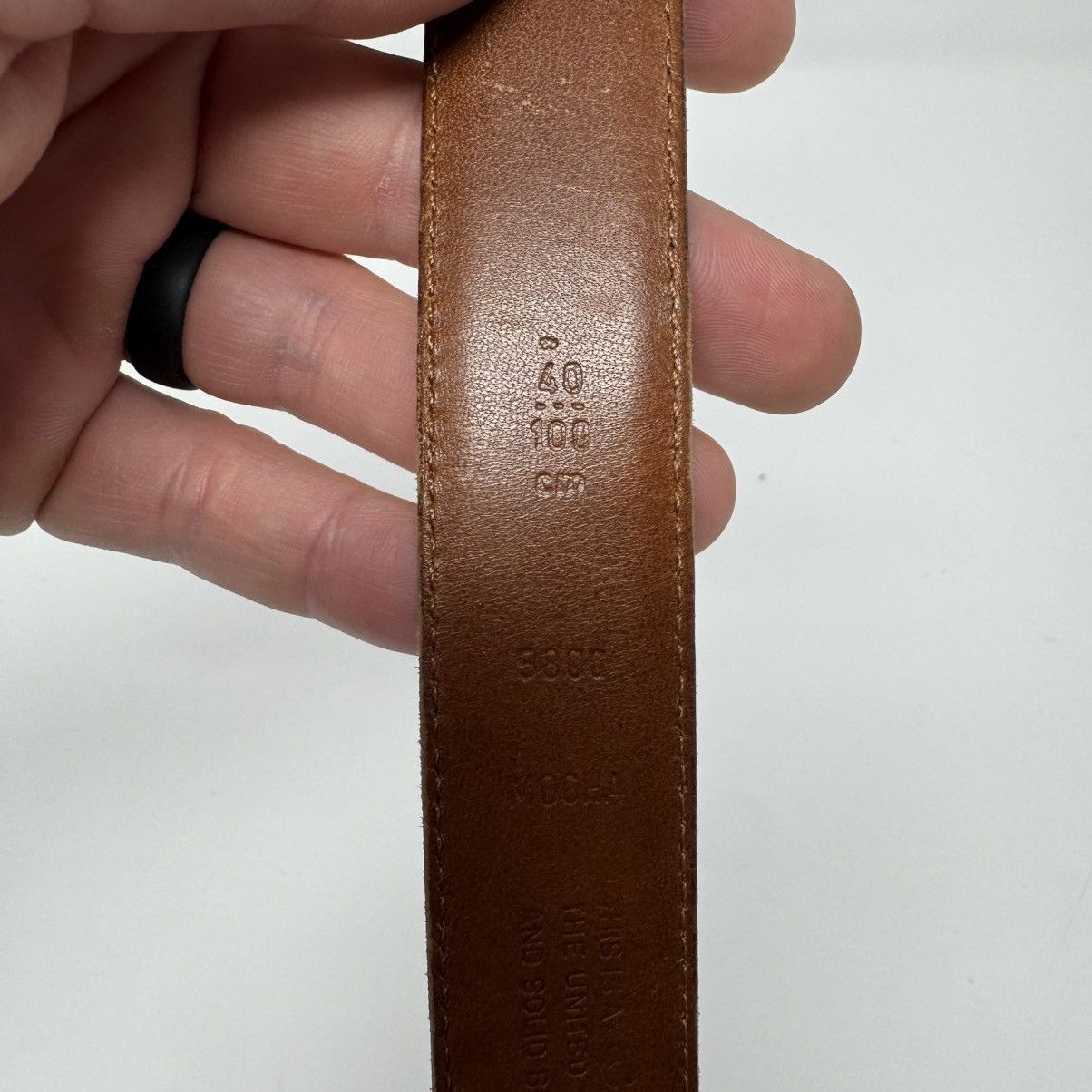 Coach Coach 5800 Burnished Cowhide Brass Buckle Belt Men's 40 Size 40 - 8 Thumbnail