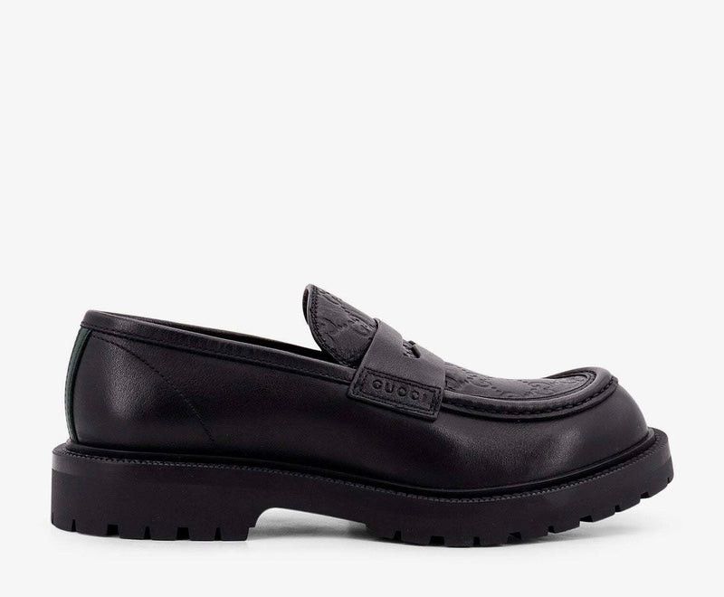 Gucci Gucci Web GG Leather Loafers SIZE 8 Size ONE SIZE - 1 Thumbnail