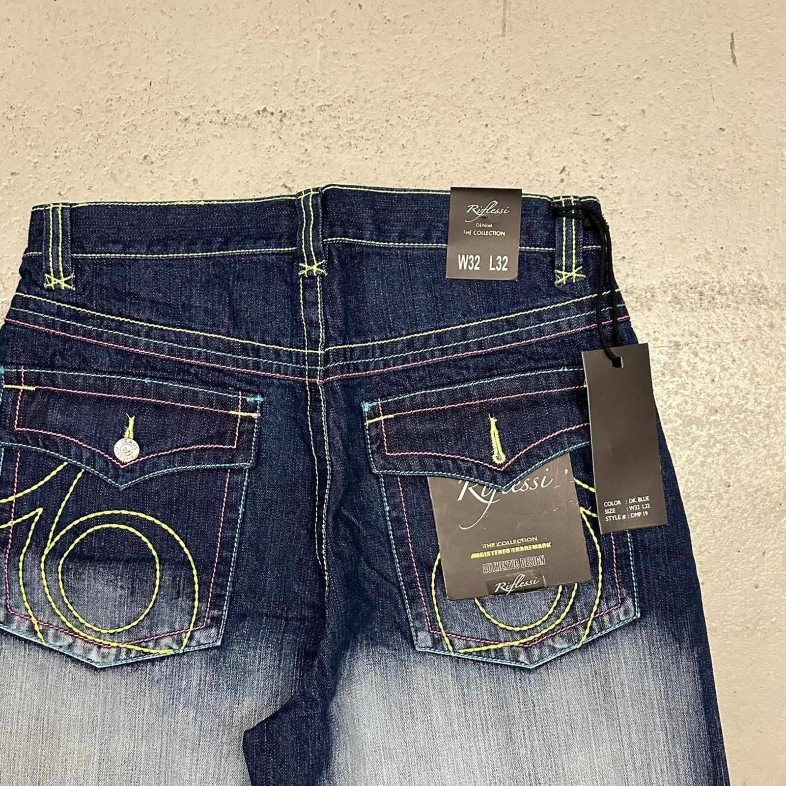 Vintage Vintage baggy y2k riflessi faded blue skater unique denim Size US 32 / EU 48 - 2 Thumbnail
