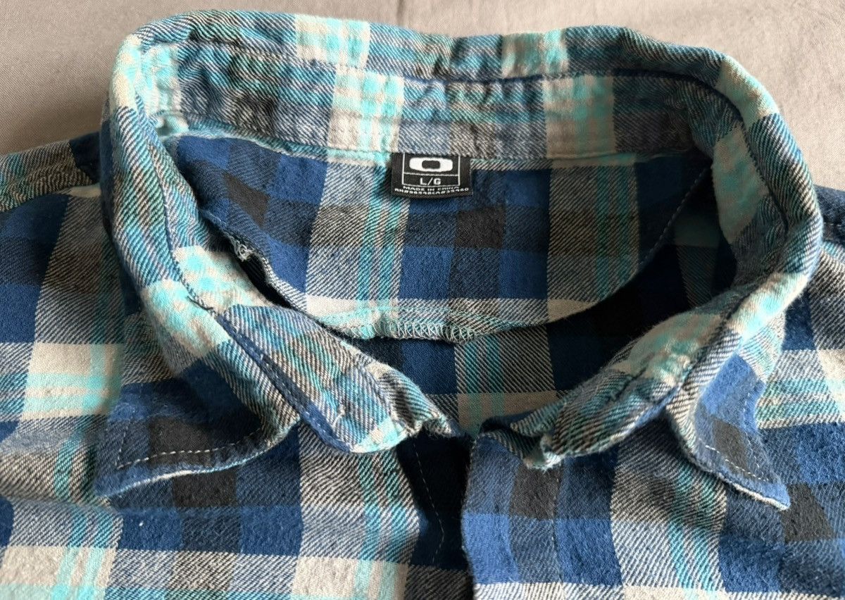 Oakley Oakley Flannel Shirt Blue & Teal Cotton Button Up Outdoor Size US L / EU 52-54 / 3 - 3 Thumbnail