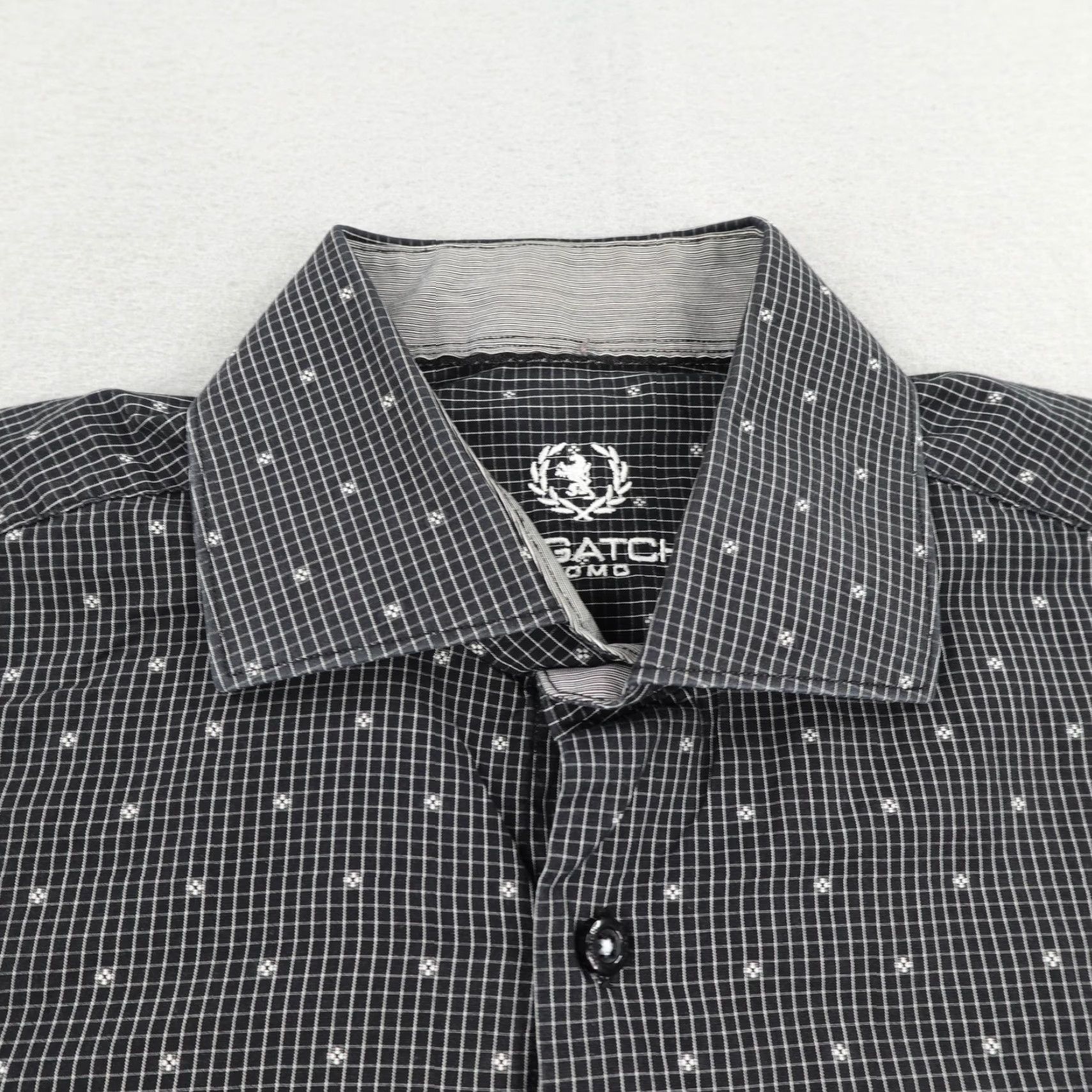BUGATCHI VINTAGE Bugatchi Uomo Shirt Men Large Black Check Plaid Long Sleeve Button-Up Casual Business Formal Workwear Size US L / EU 52-54 / 3 - 2 Thumbnail
