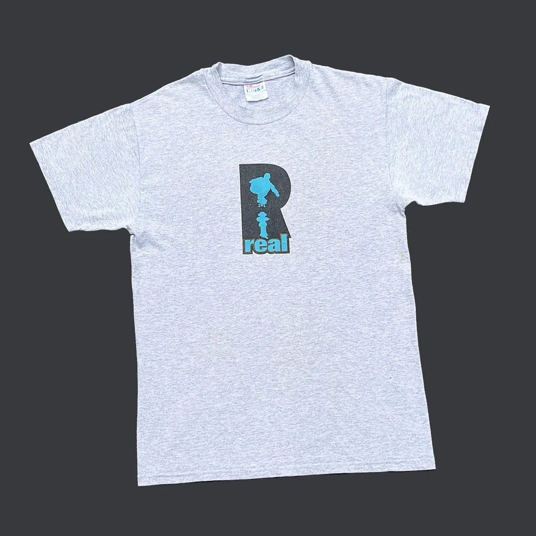 REAL skateboards Hanes L ロンT リアル Tシャツ 90's Hanes 