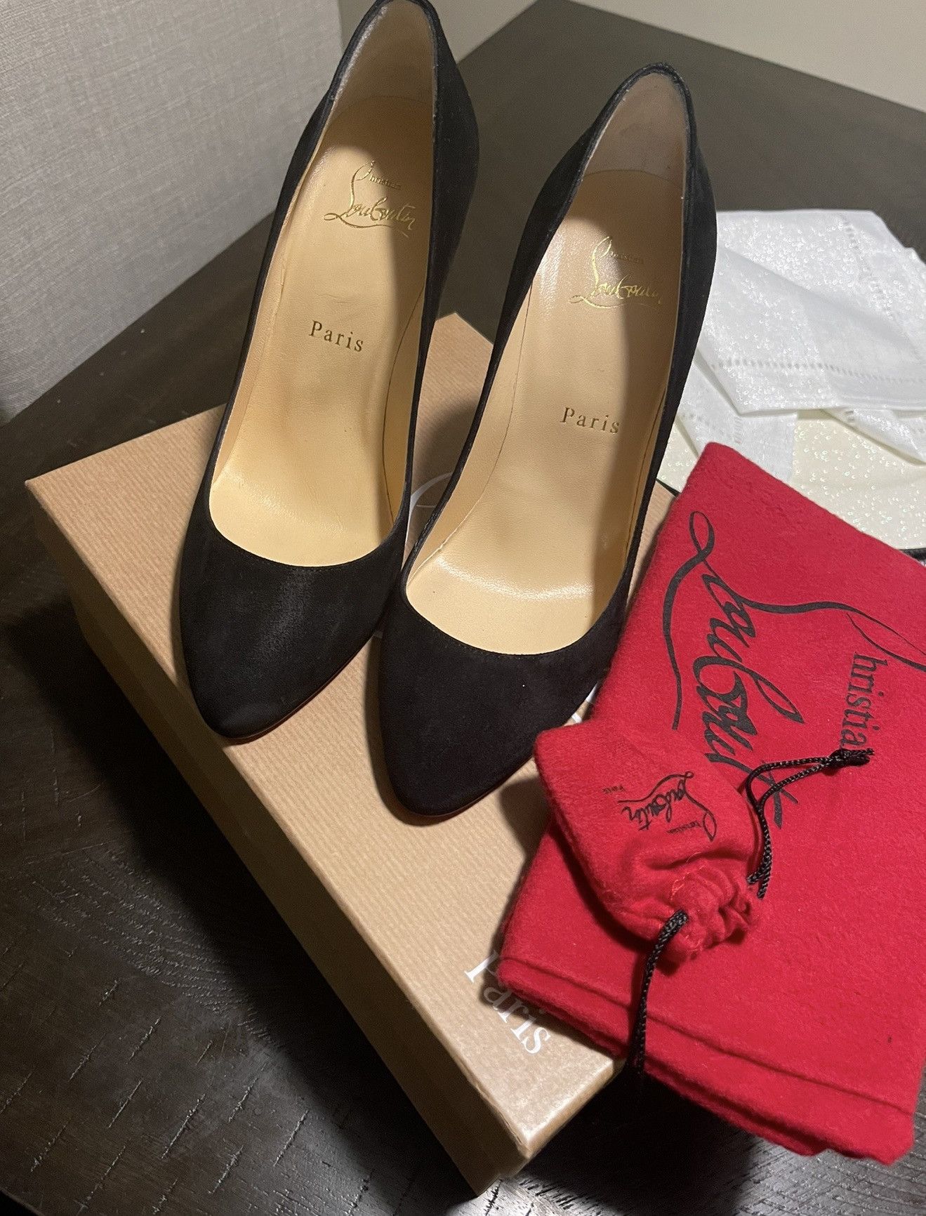 Christian Louboutin Eloise 100 Veau Velors Size US 6.5 / IT 36.5 - 1 Thumbnail